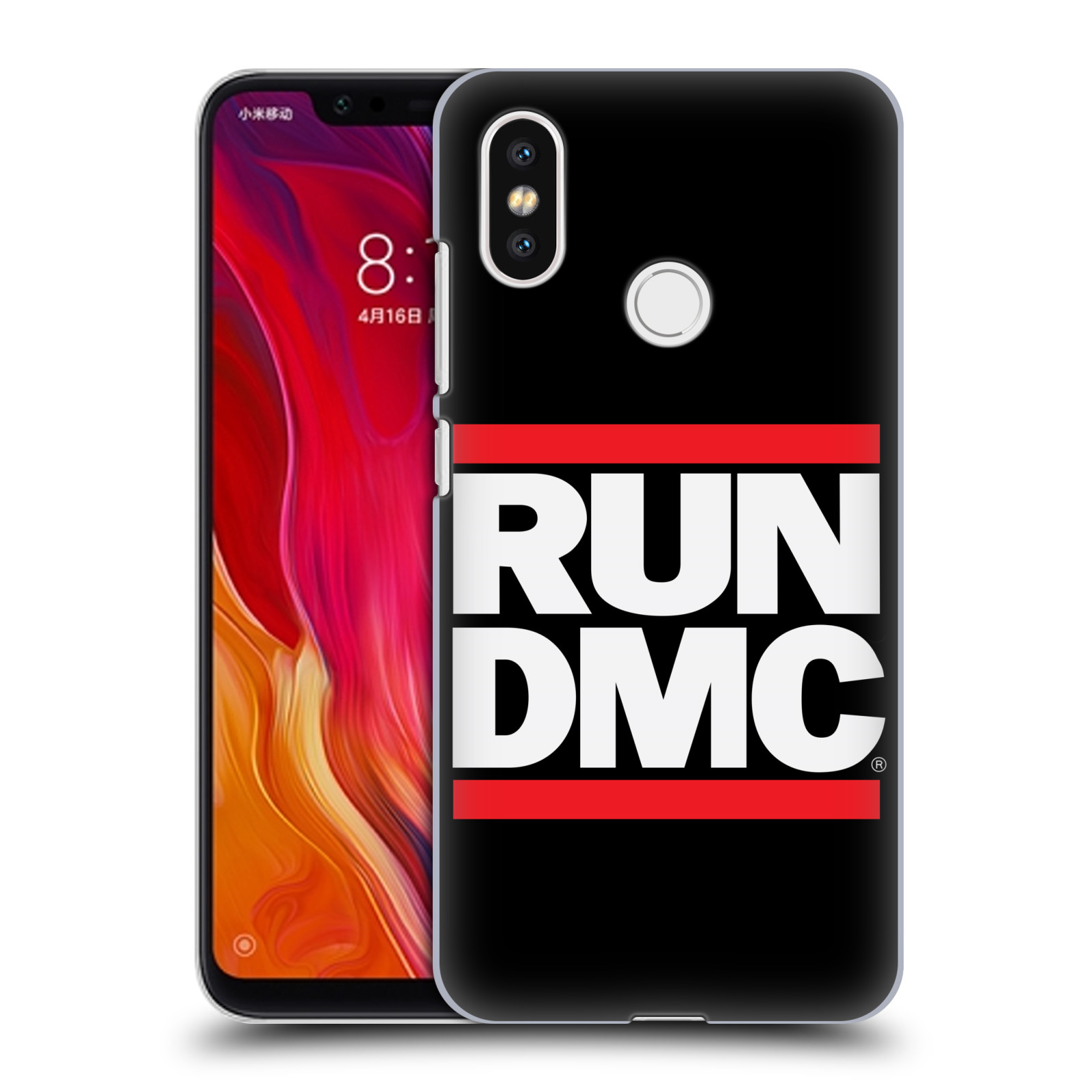 HEAD CASE plastový obal na mobil Xiaomi Mi 8 rapová kapela Run DMC nadpis černé pozadí