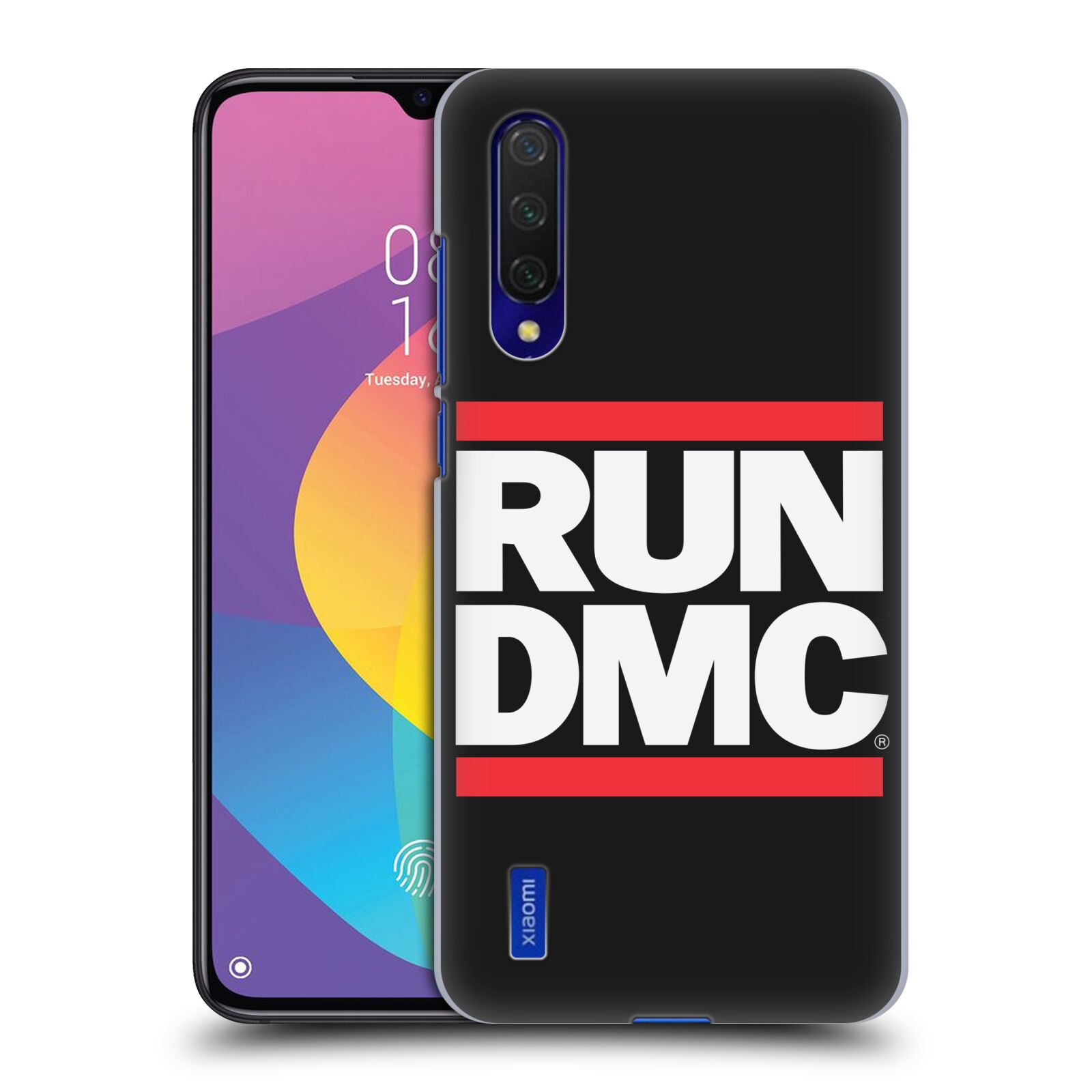 Zadní kryt na mobil Xiaomi MI 9 LITE rapová kapela Run DMC nadpis černé pozadí