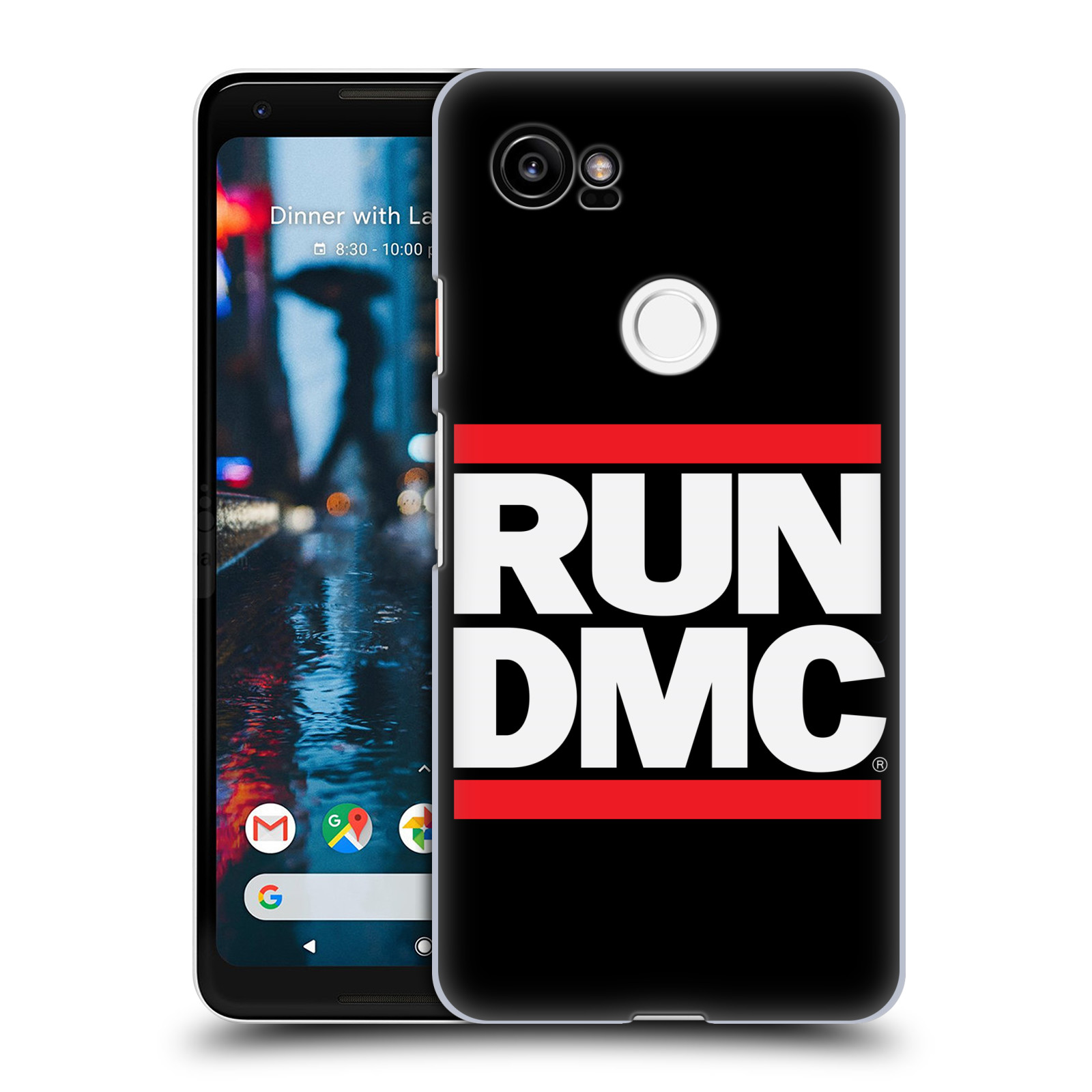 HEAD CASE plastový obal na mobil Google Pixel 2 XL rapová kapela Run DMC nadpis černé pozadí