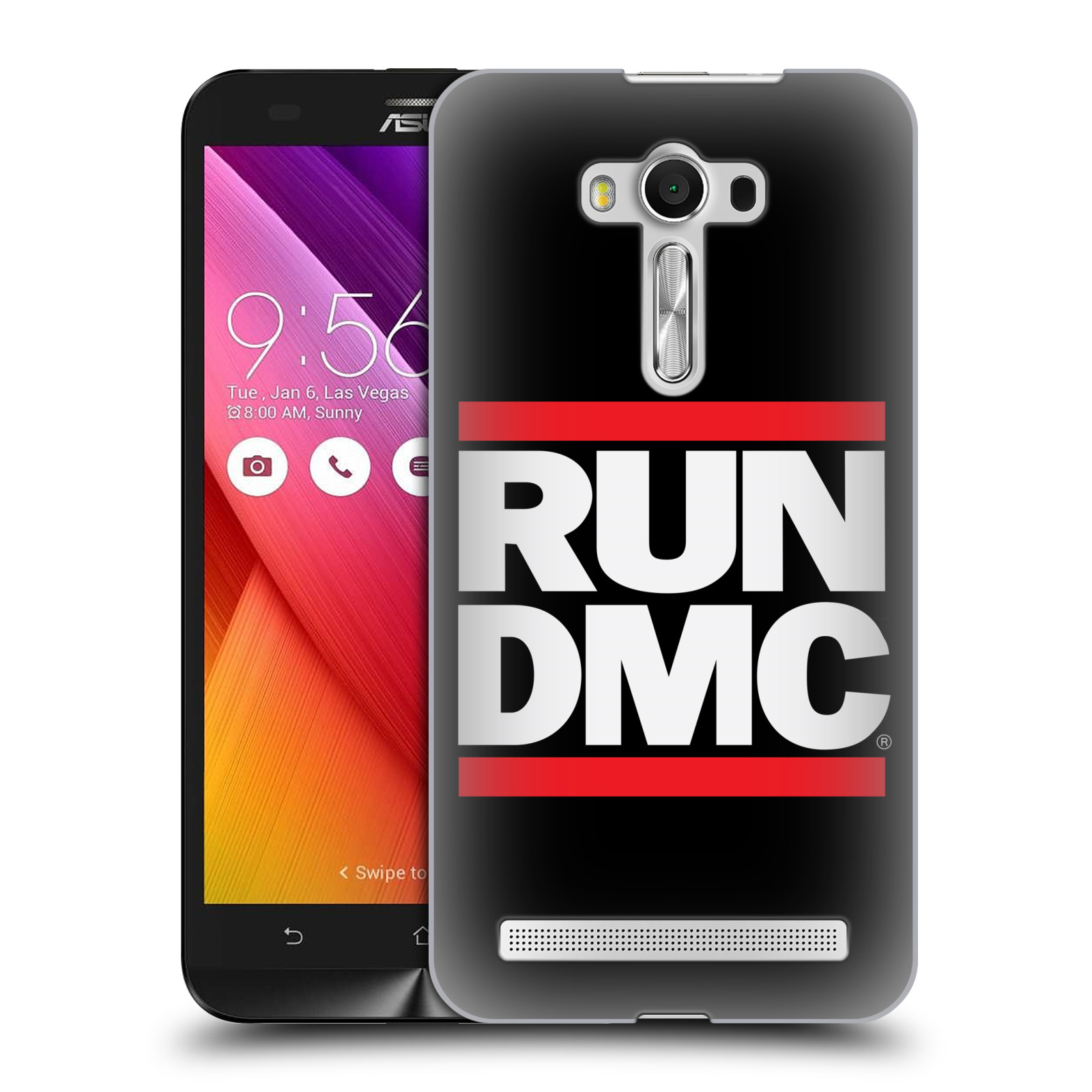 HEAD CASE plastový obal na mobil Asus Zenfone 2 LASER (5,5 displej ZE550KL) rapová kapela Run DMC nadpis černé pozadí