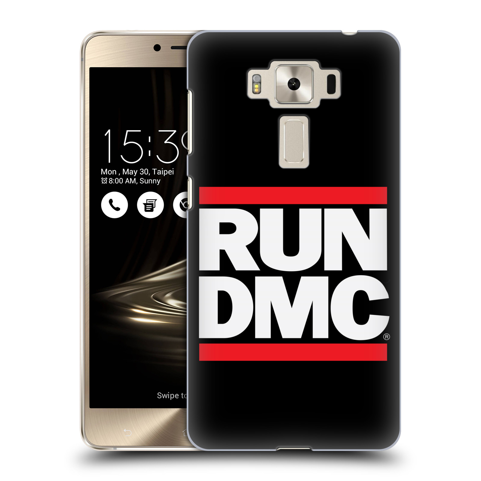 HEAD CASE plastový obal na mobil Asus Zenfone 3 DELUXE ZS550KL rapová kapela Run DMC nadpis černé pozadí