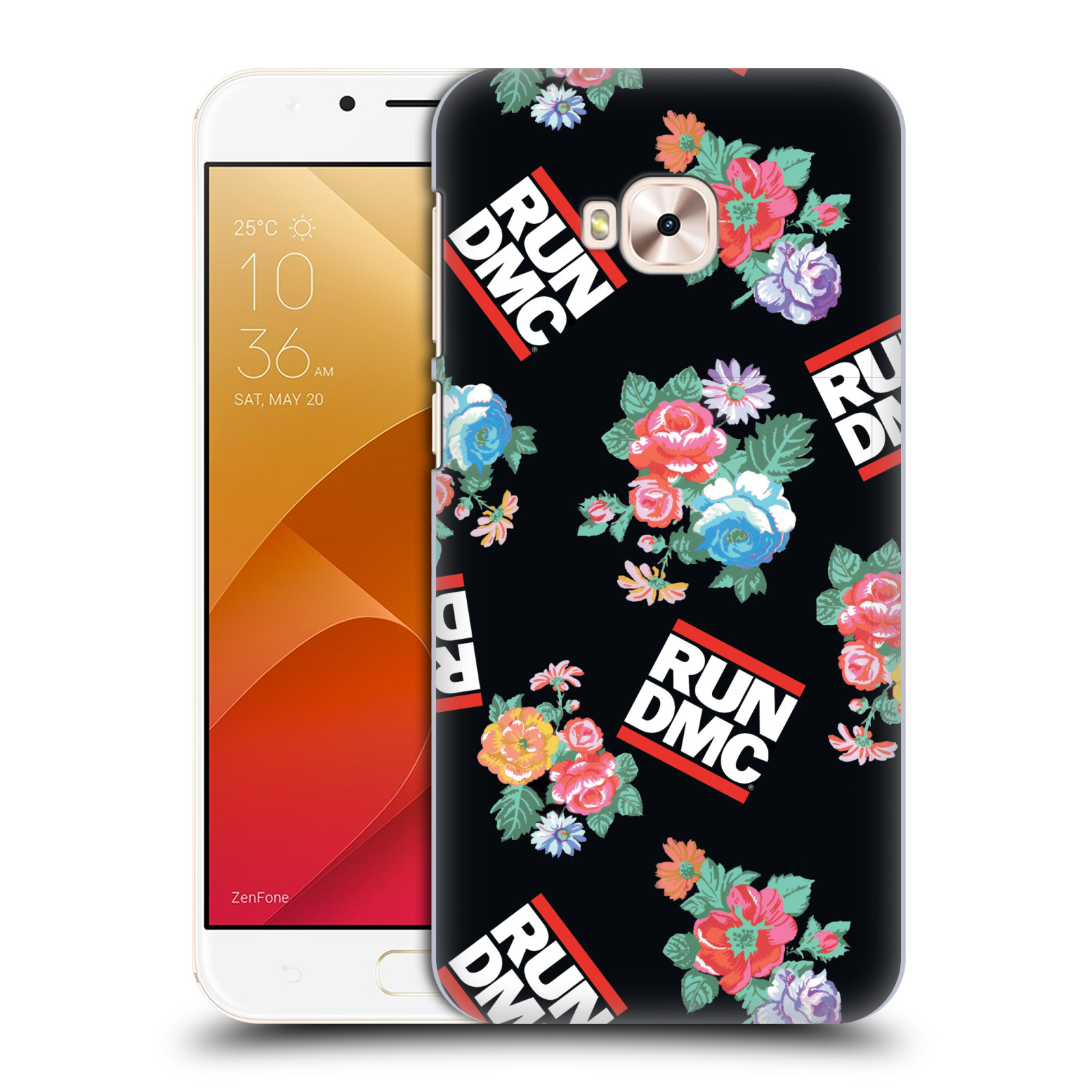 HEAD CASE plastový obal na mobil Asus Zenfone 4 Selfie Pro ZD552KL rapová kapela Run DMC květiny černé pozadí