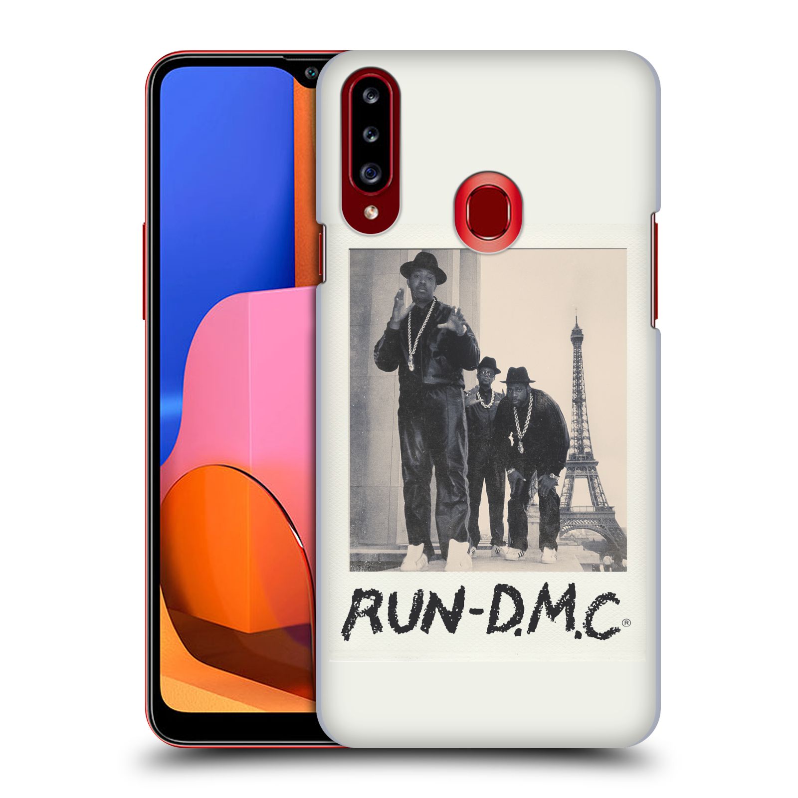 HEAD CASE plastový obal na mobil Samsung Galaxy A20s rapová kapela Run DMC foto polaroid