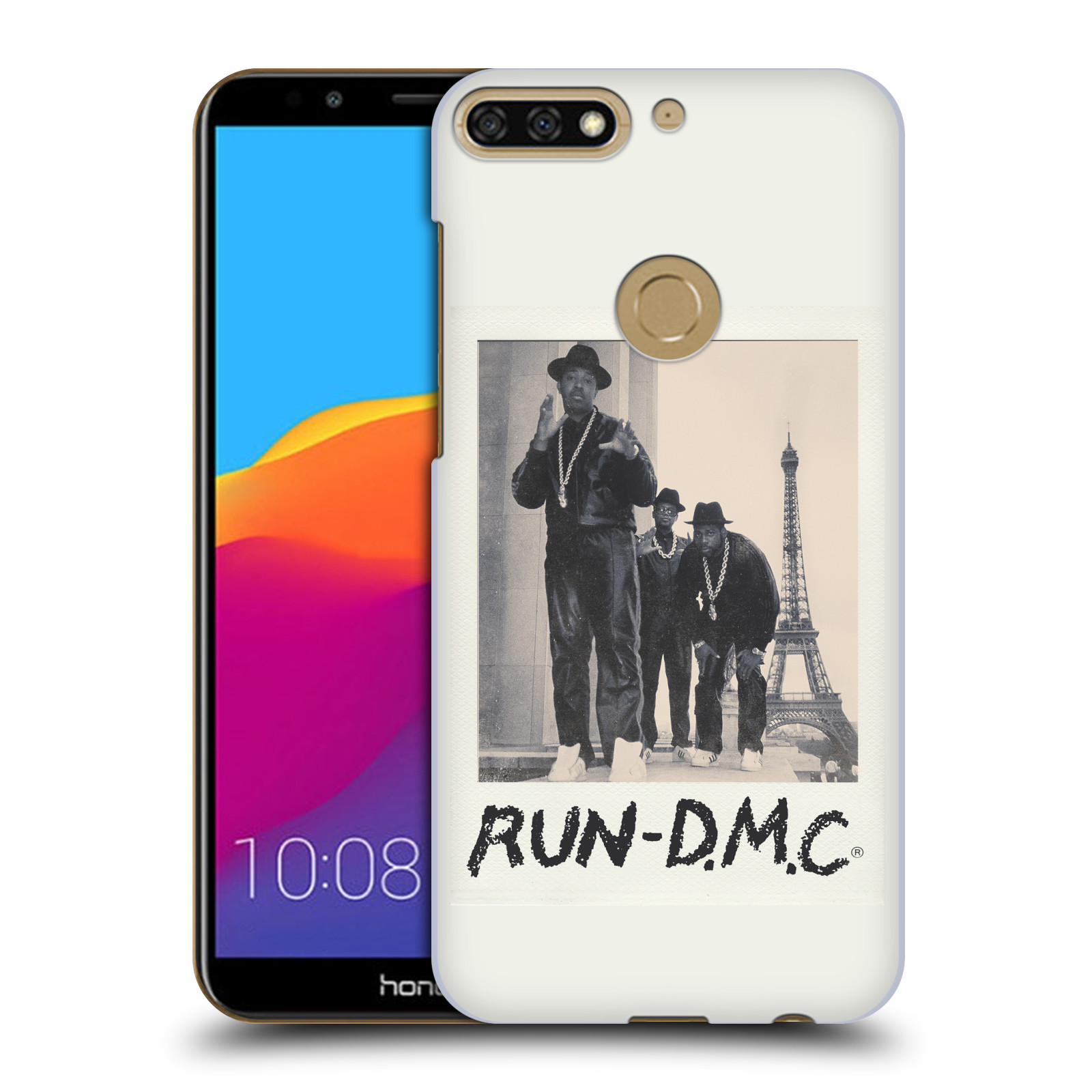 HEAD CASE plastový obal na mobil Honor 7c rapová kapela Run DMC foto polaroid