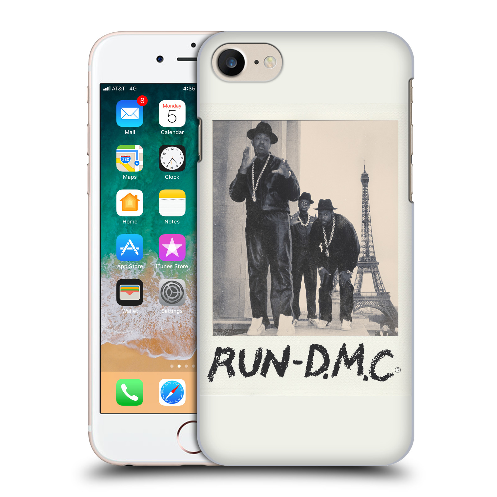 Plastové pouzdro pro mobil Apple Iphone 7/8/SE 2020 rapová kapela Run DMC foto polaroid