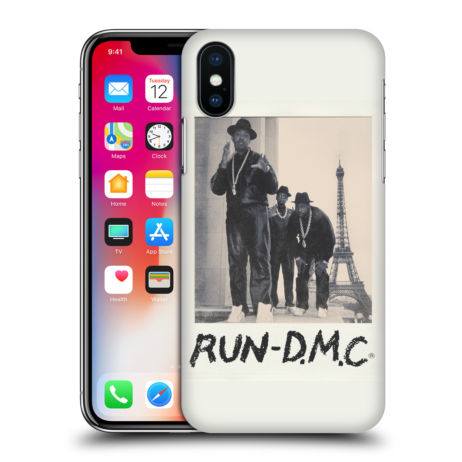 HEAD CASE plastový obal na mobil Apple Iphone X / XS rapová kapela Run DMC foto polaroid