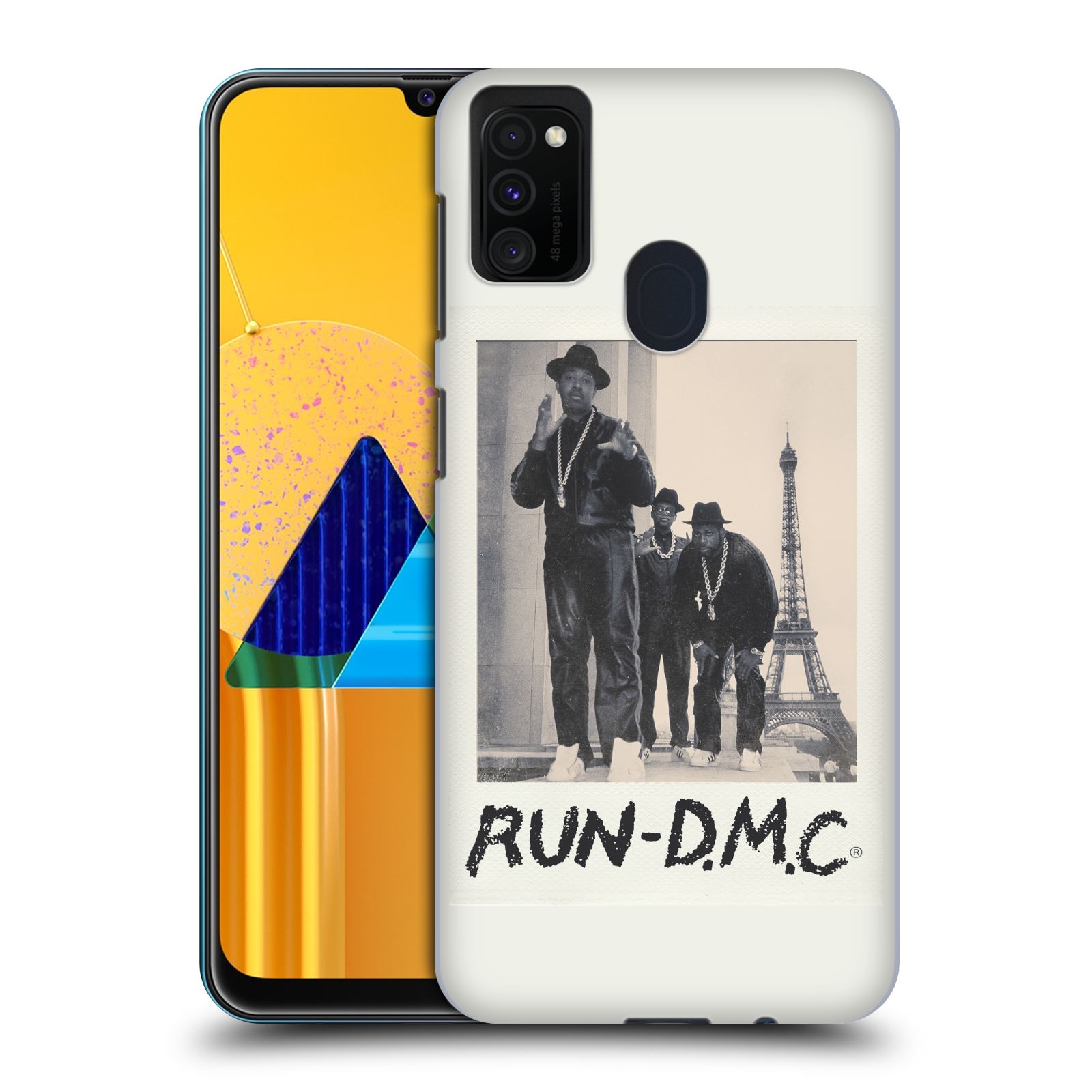 Zadní kryt na mobil Samsung Galaxy M21 rapová kapela Run DMC foto polaroid