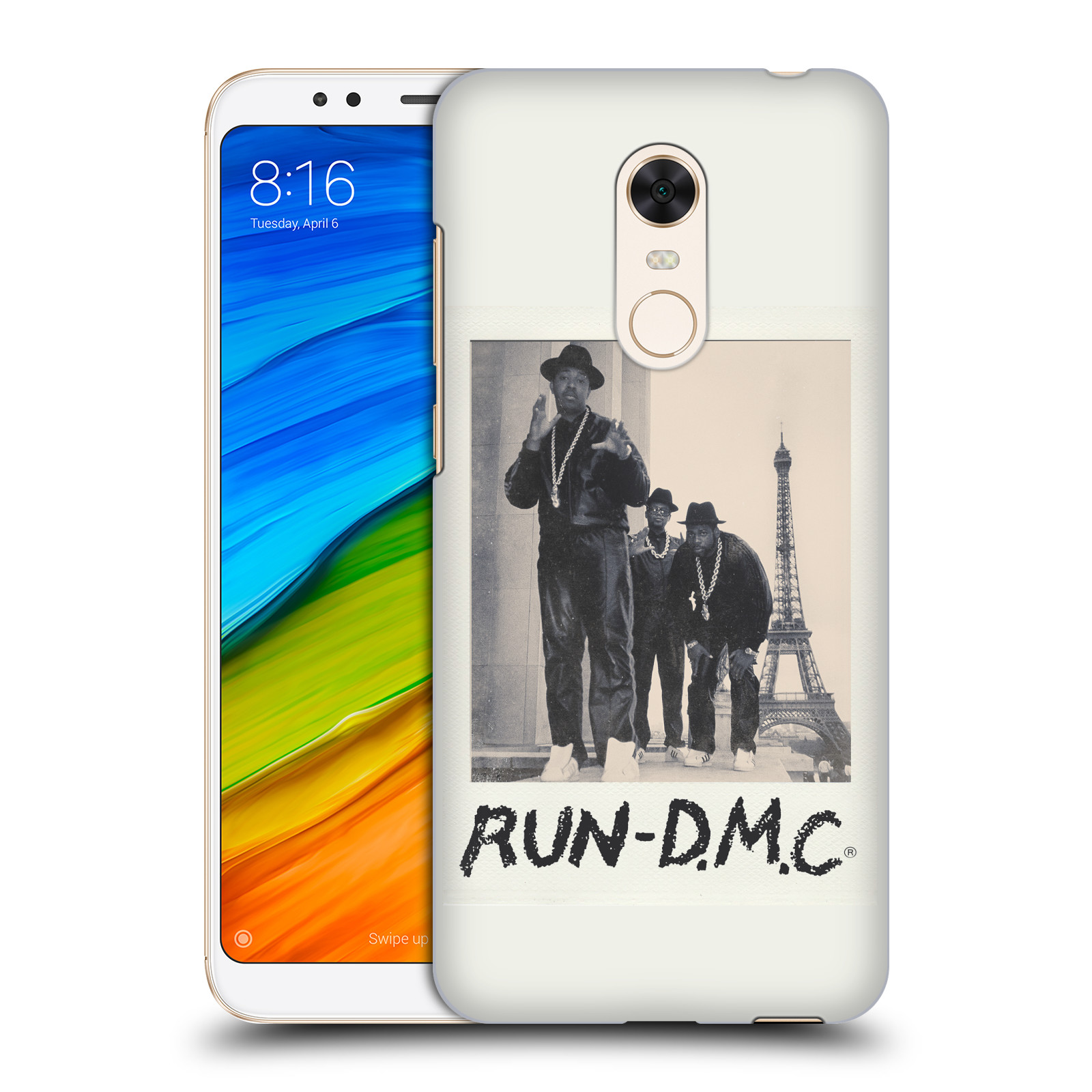 HEAD CASE plastový obal na mobil Xiaomi Redmi 5 PLUS rapová kapela Run DMC foto polaroid