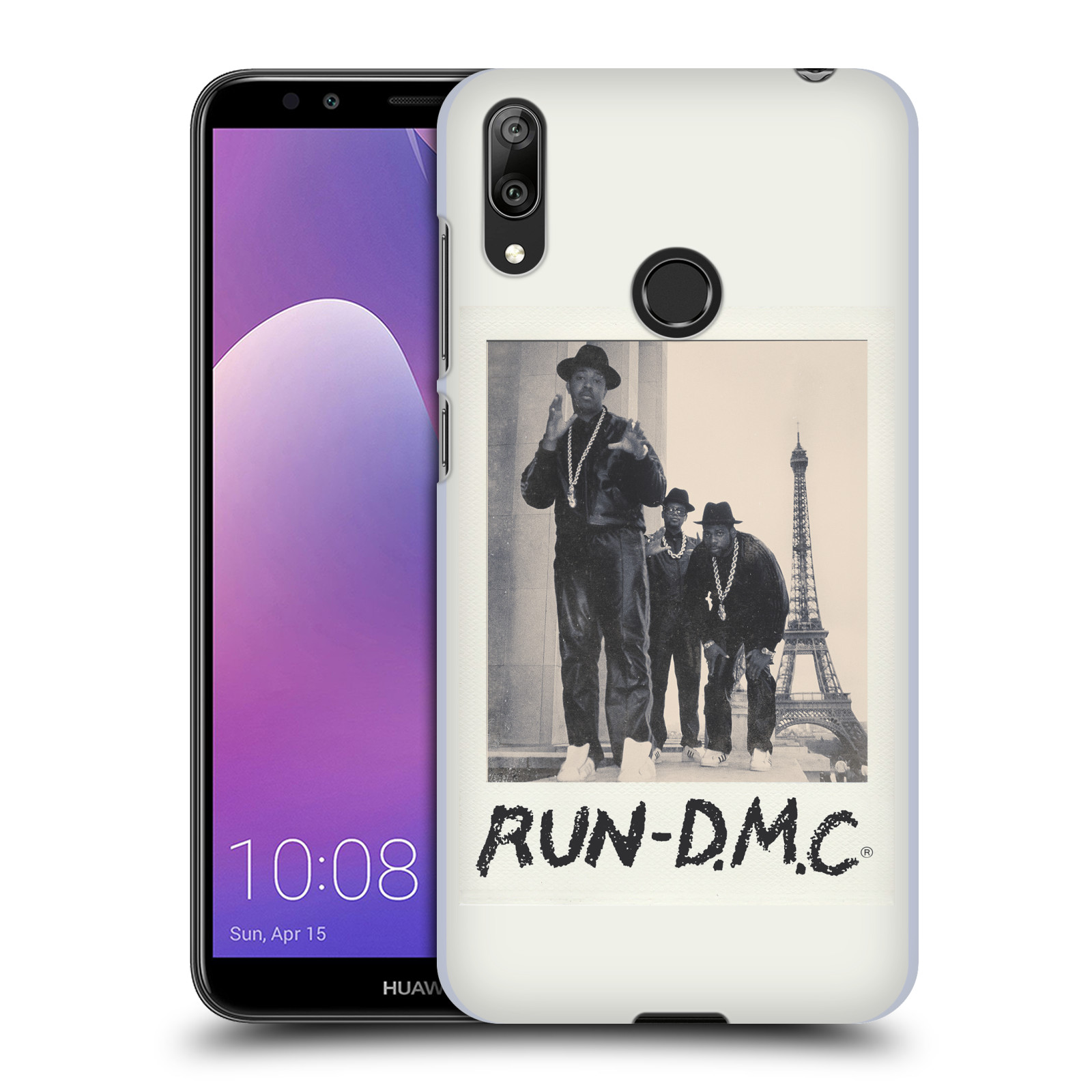 Pouzdro na mobil Huawei Y7 2019 - Head Case - rapová kapela Run DMC foto polaroid