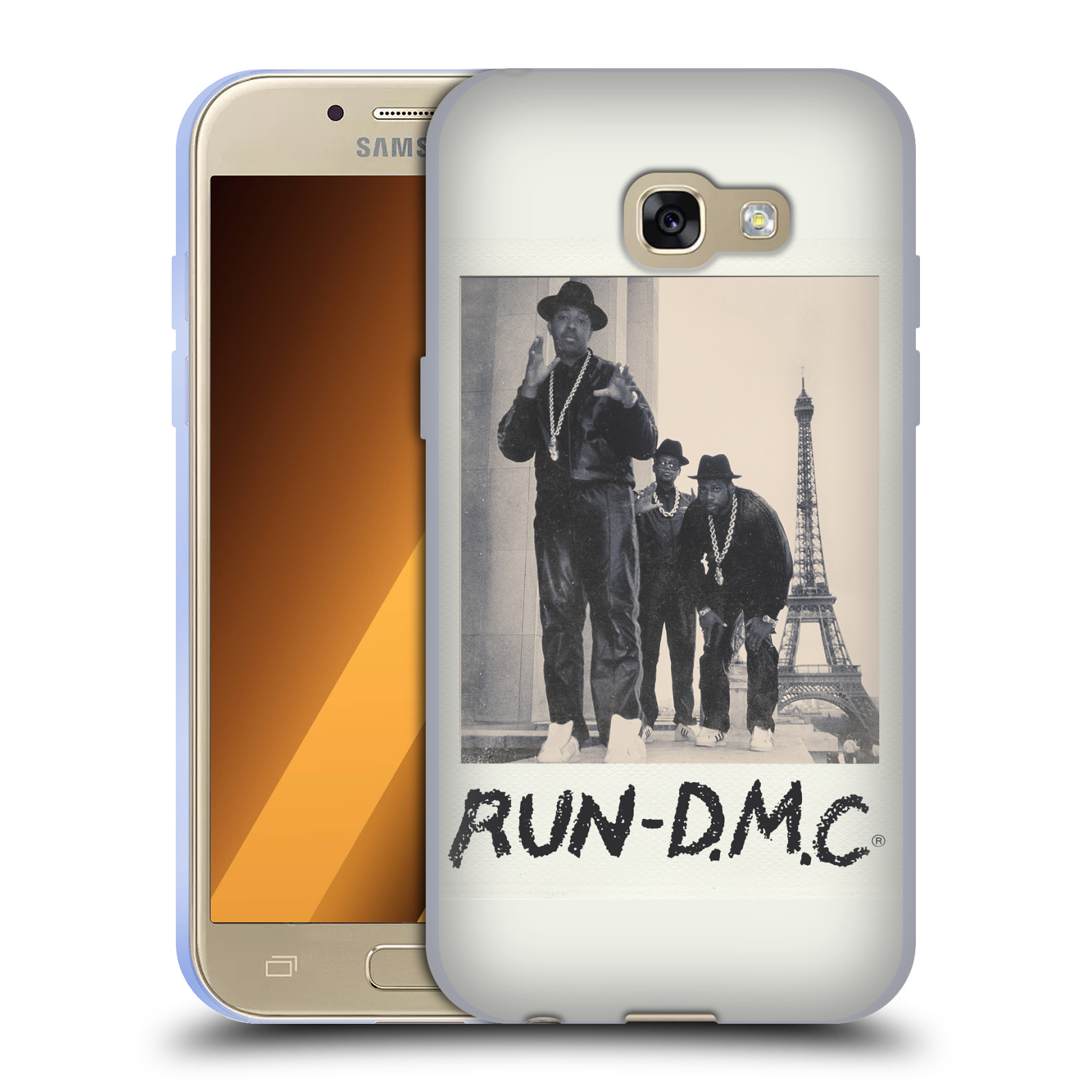 HEAD CASE silikonový obal na mobil Samsung Galaxy A3 2017 (A320) rapová kapela Run DMC foto polaroid