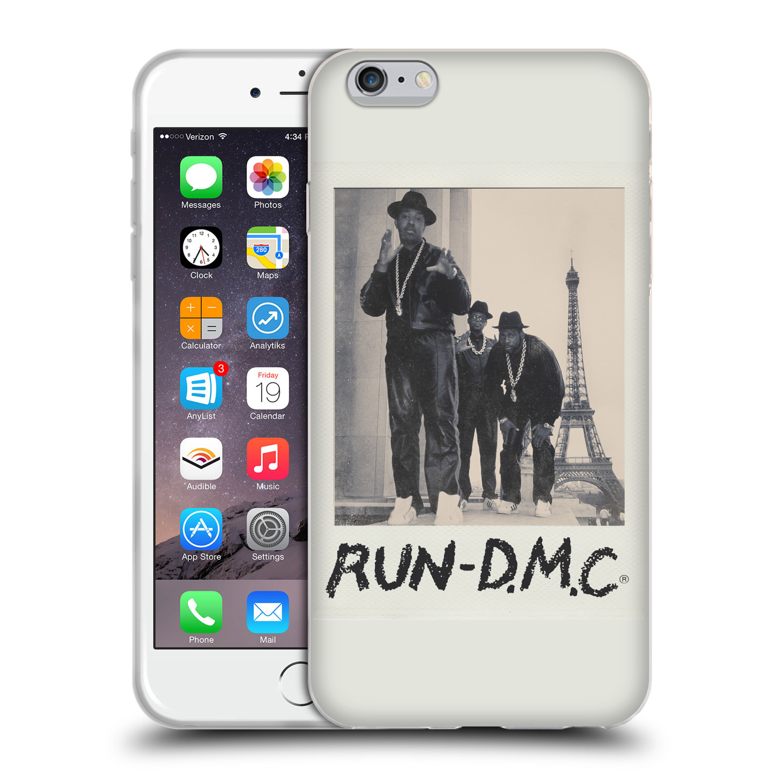 HEAD CASE silikonový obal na mobil Apple Iphone 6/6S PLUS rapová kapela Run DMC foto polaroid