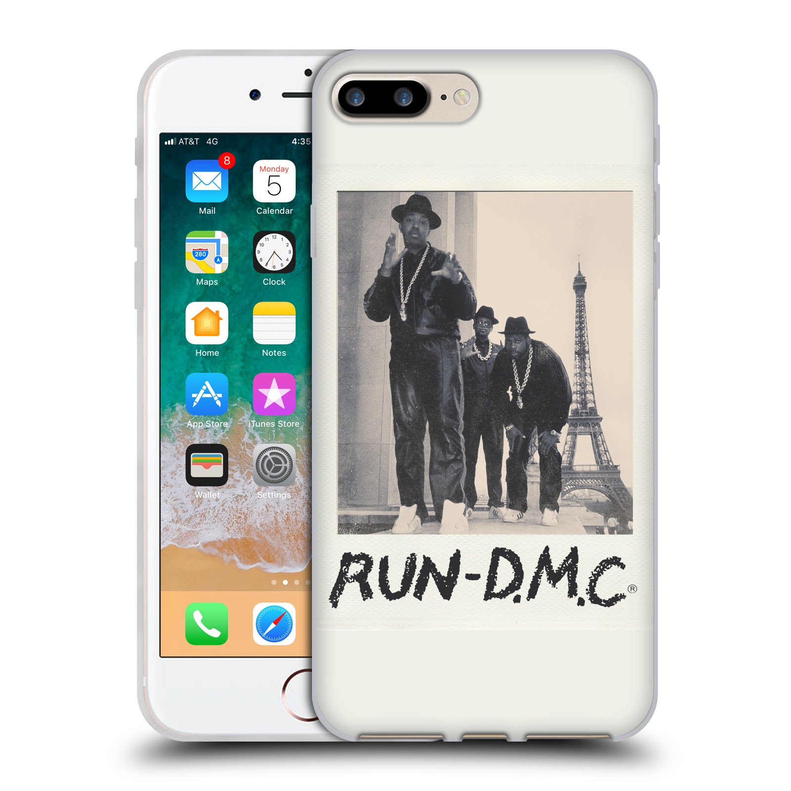 HEAD CASE silikonový obal na mobil Apple Iphone 7 PLUS rapová kapela Run DMC foto polaroid