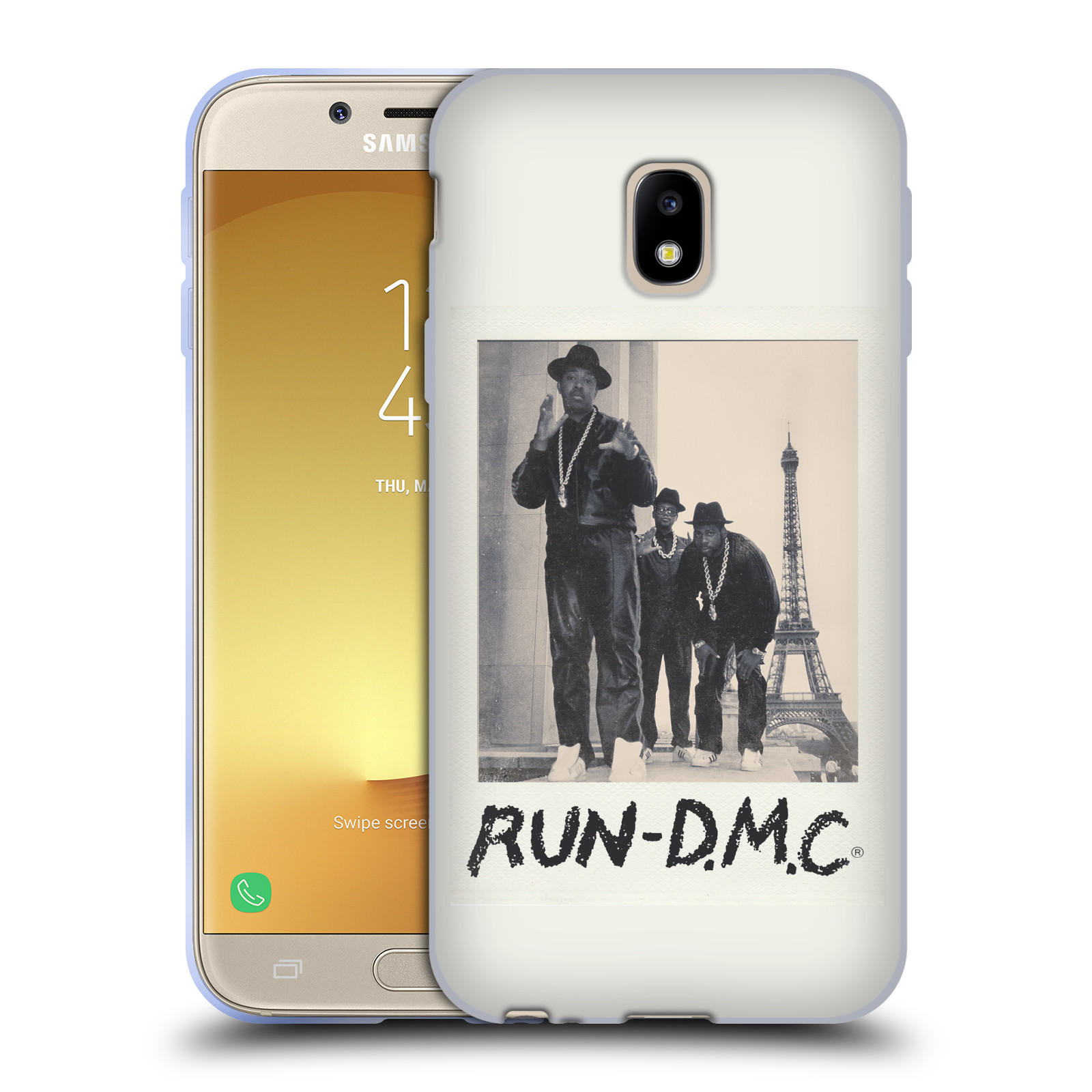 HEAD CASE silikonový obal na mobil Samsung Galaxy J3 2017 (J330, J330F) rapová kapela Run DMC foto polaroid