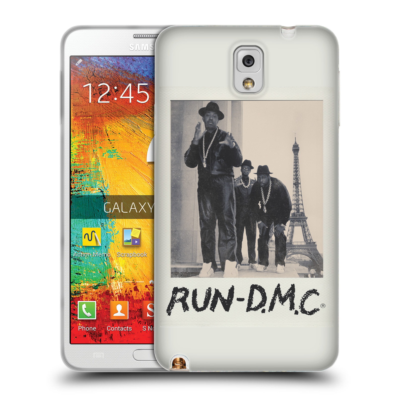 HEAD CASE silikonový obal na mobil Samsung Galaxy Note 3 rapová kapela Run DMC foto polaroid