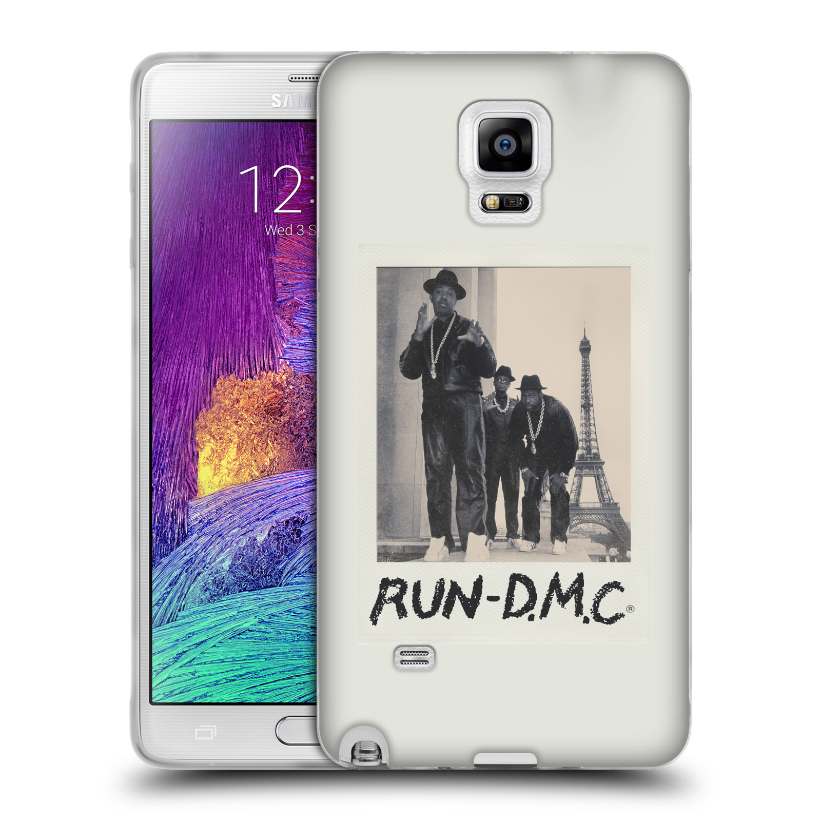 HEAD CASE silikonový obal na mobil Samsung Galaxy Note 4 rapová kapela Run DMC foto polaroid