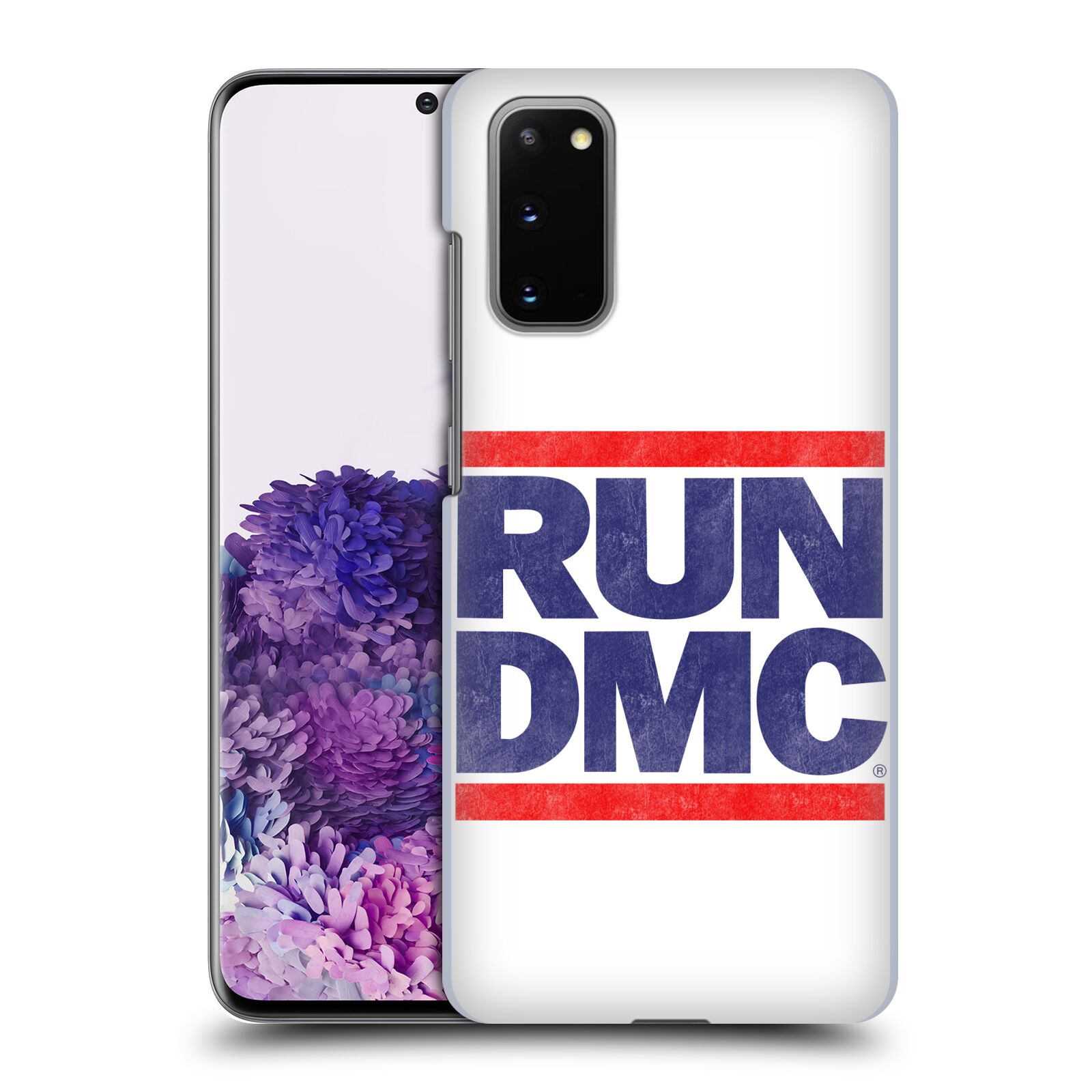 Pouzdro na mobil Samsung Galaxy S20 - HEAD CASE - rapová kapela Run DMC modrá a červená nadpis