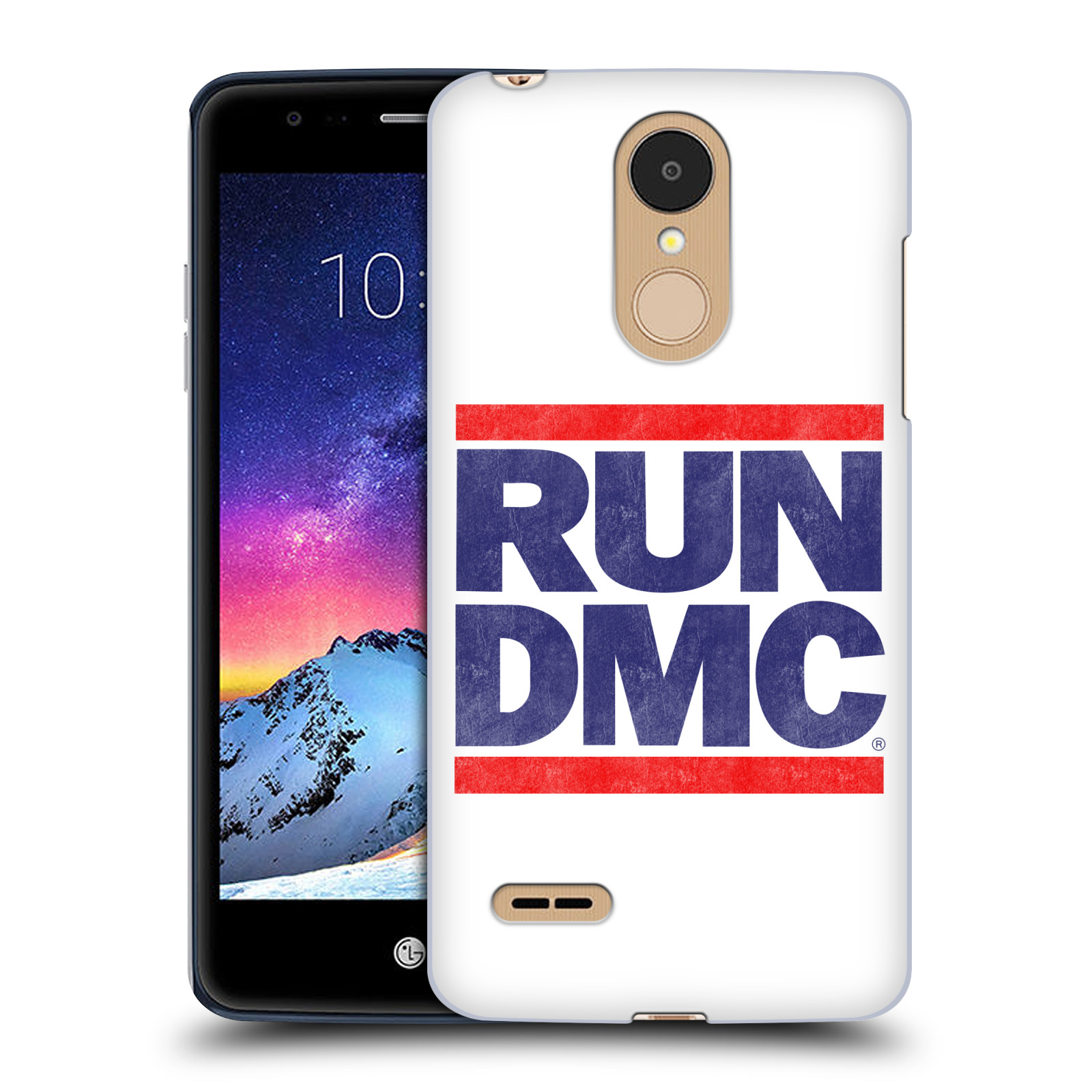 HEAD CASE plastový obal na mobil LG K9 / K8 2018 rapová kapela Run DMC modrá a červená nadpis
