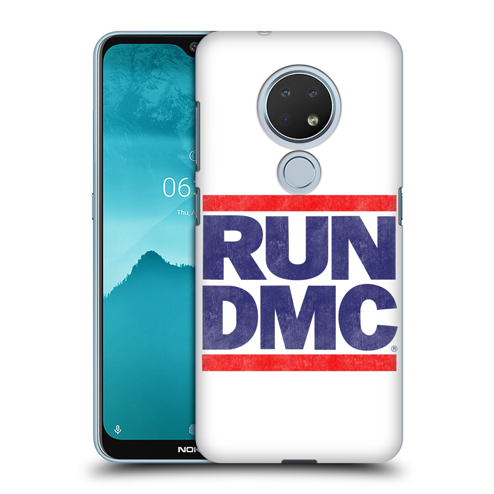 Pouzdro na mobil Nokia 6.2 - HEAD CASE - rapová kapela Run DMC modrá a červená nadpis