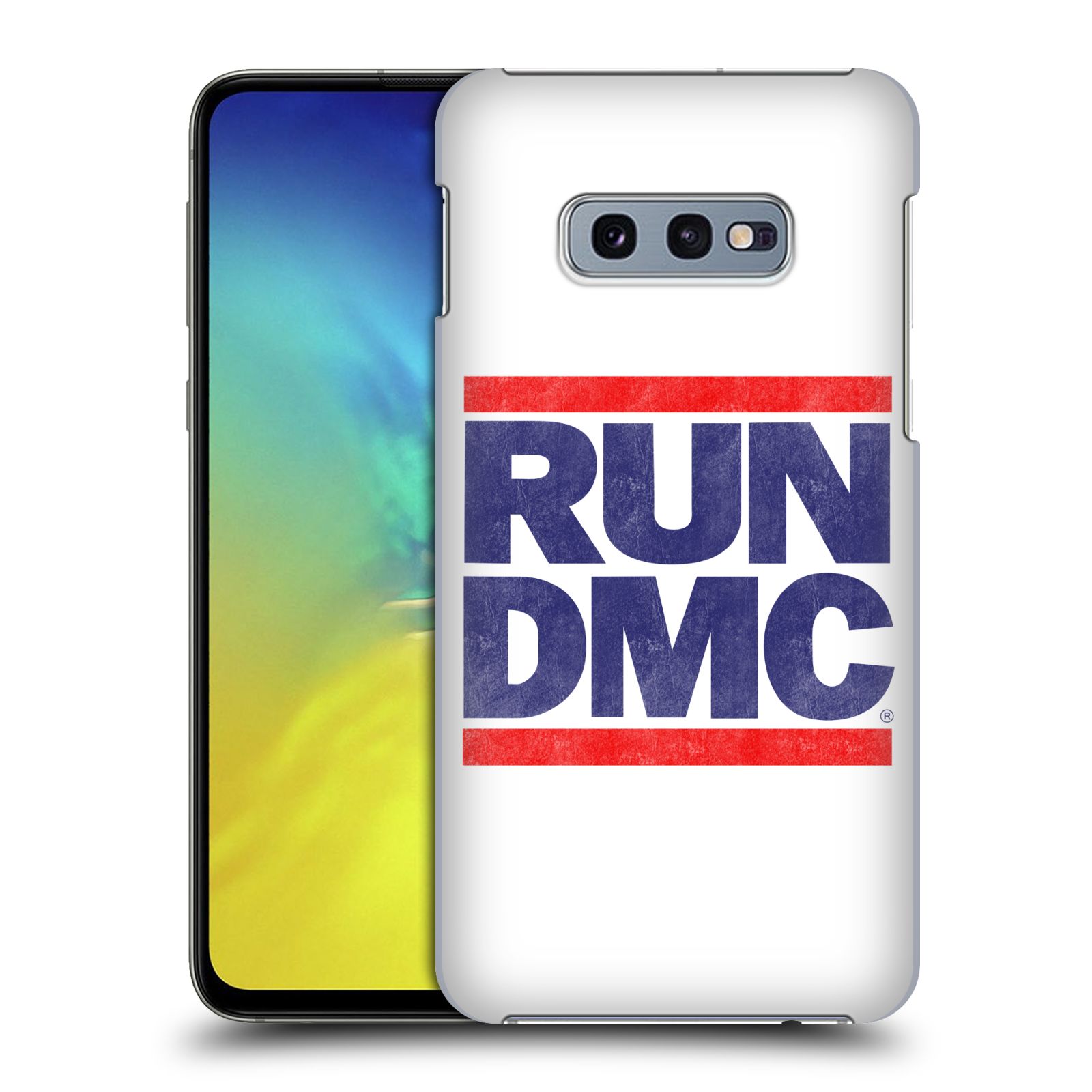 Pouzdro na mobil Samsung Galaxy S10e - HEAD CASE - rapová kapela Run DMC modrá a červená nadpis