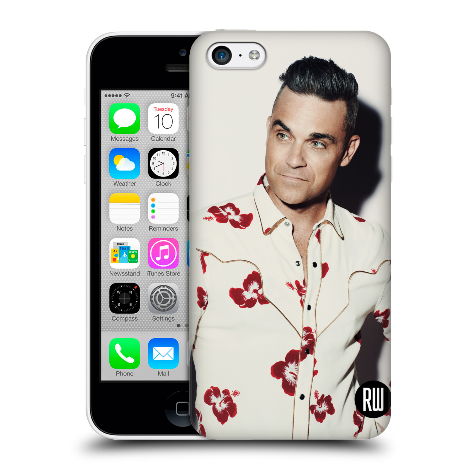 Zadní obal pro mobil Apple Iphone 5C - HEAD CASE - Zpěvák Robbie Williams - Foto 1