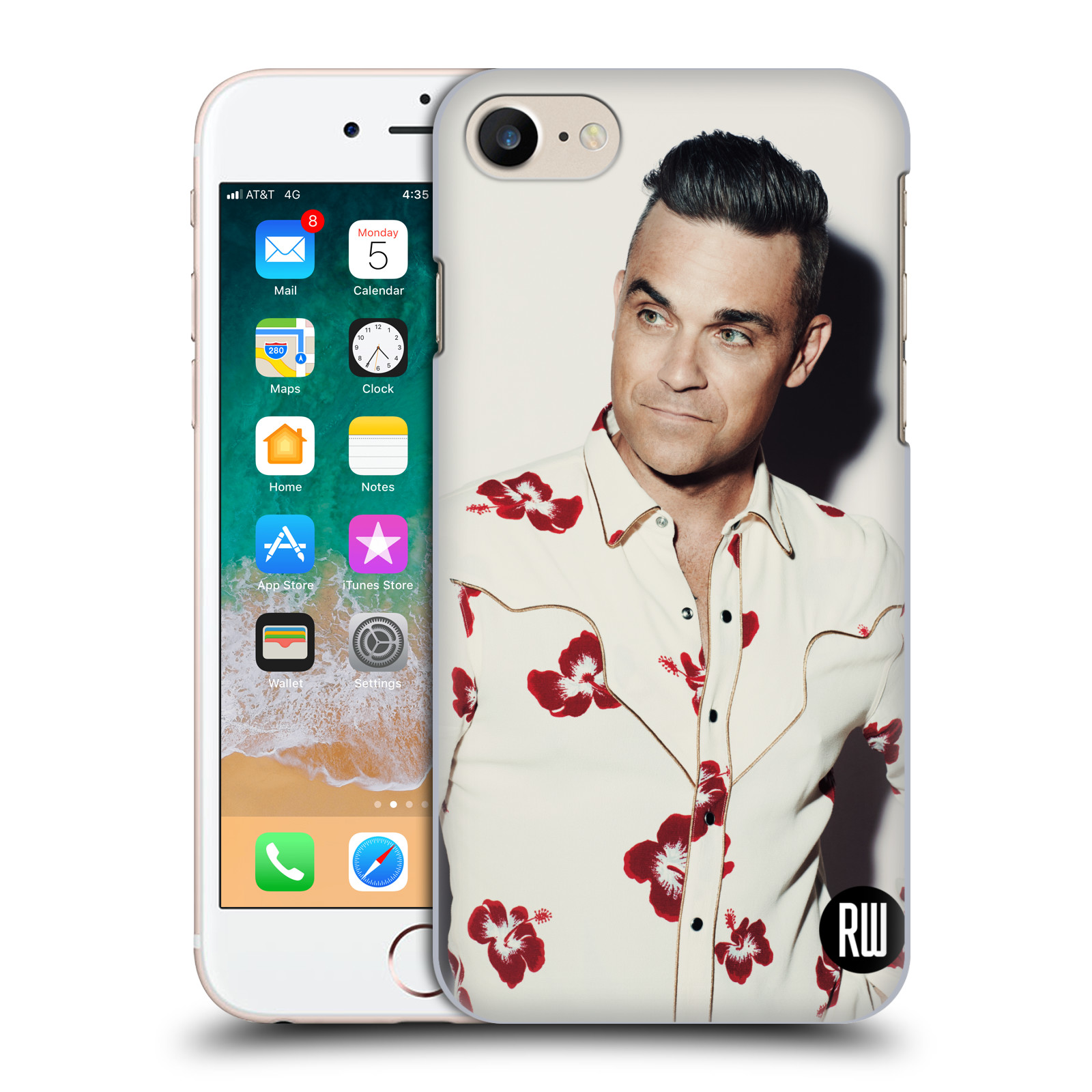 Zadní obal pro mobil Apple Iphone 7/8/SE2020 - HEAD CASE - Zpěvák Robbie Williams - Foto 1