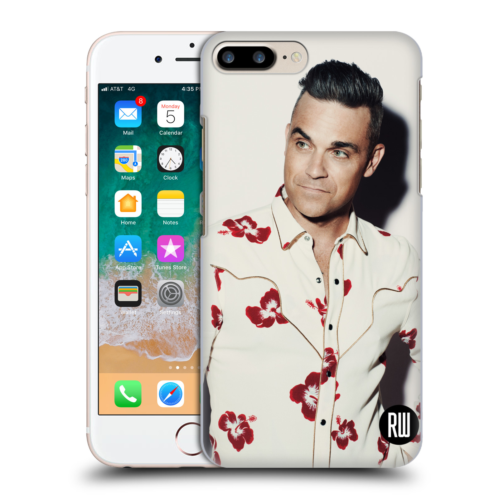 Zadní obal pro mobil Apple Iphone 7+ /  8+ - HEAD CASE - Zpěvák Robbie Williams - Foto 1