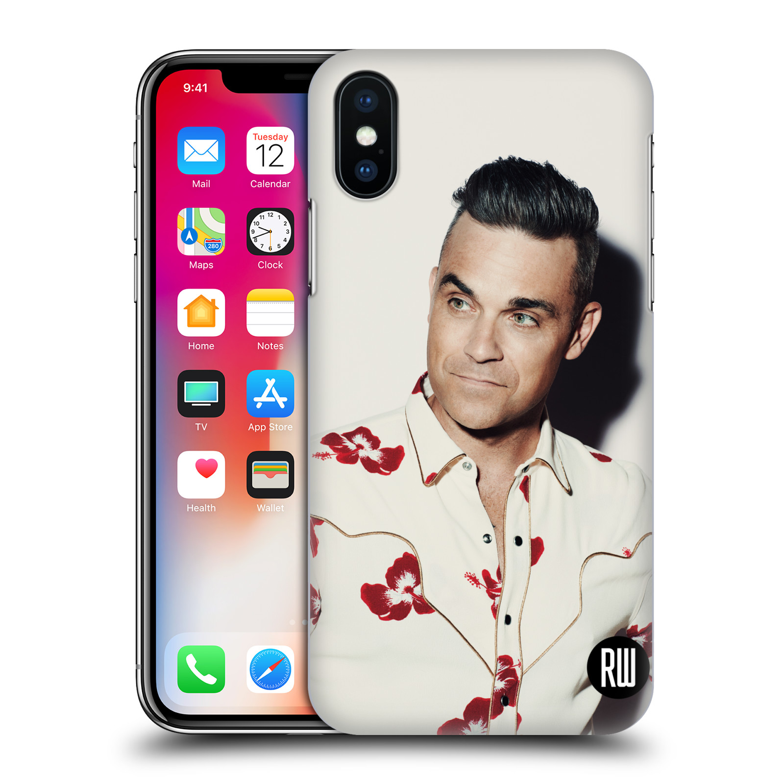 Zadní obal pro mobil Apple Iphone X / XS - HEAD CASE - Zpěvák Robbie Williams - Foto 1