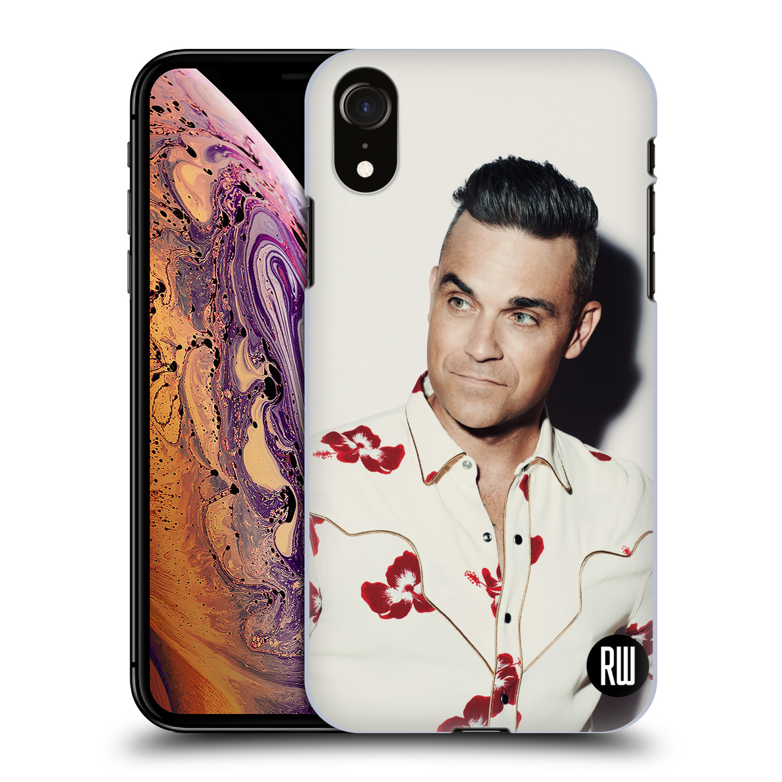 Zadní obal pro mobil Apple Iphone XR - HEAD CASE - Zpěvák Robbie Williams - Foto 1