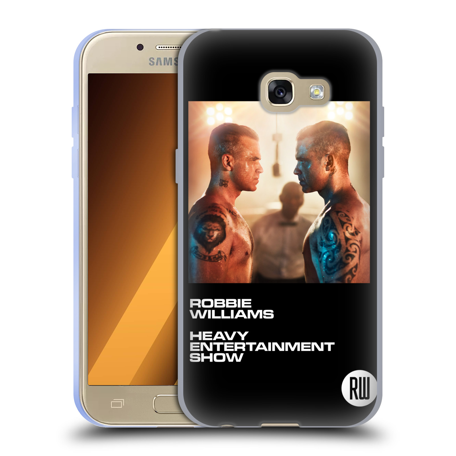 HEAD CASE silikonový obal na mobil Samsung Galaxy A3 2017 (A320) zpěvák Robbie Williams souboj