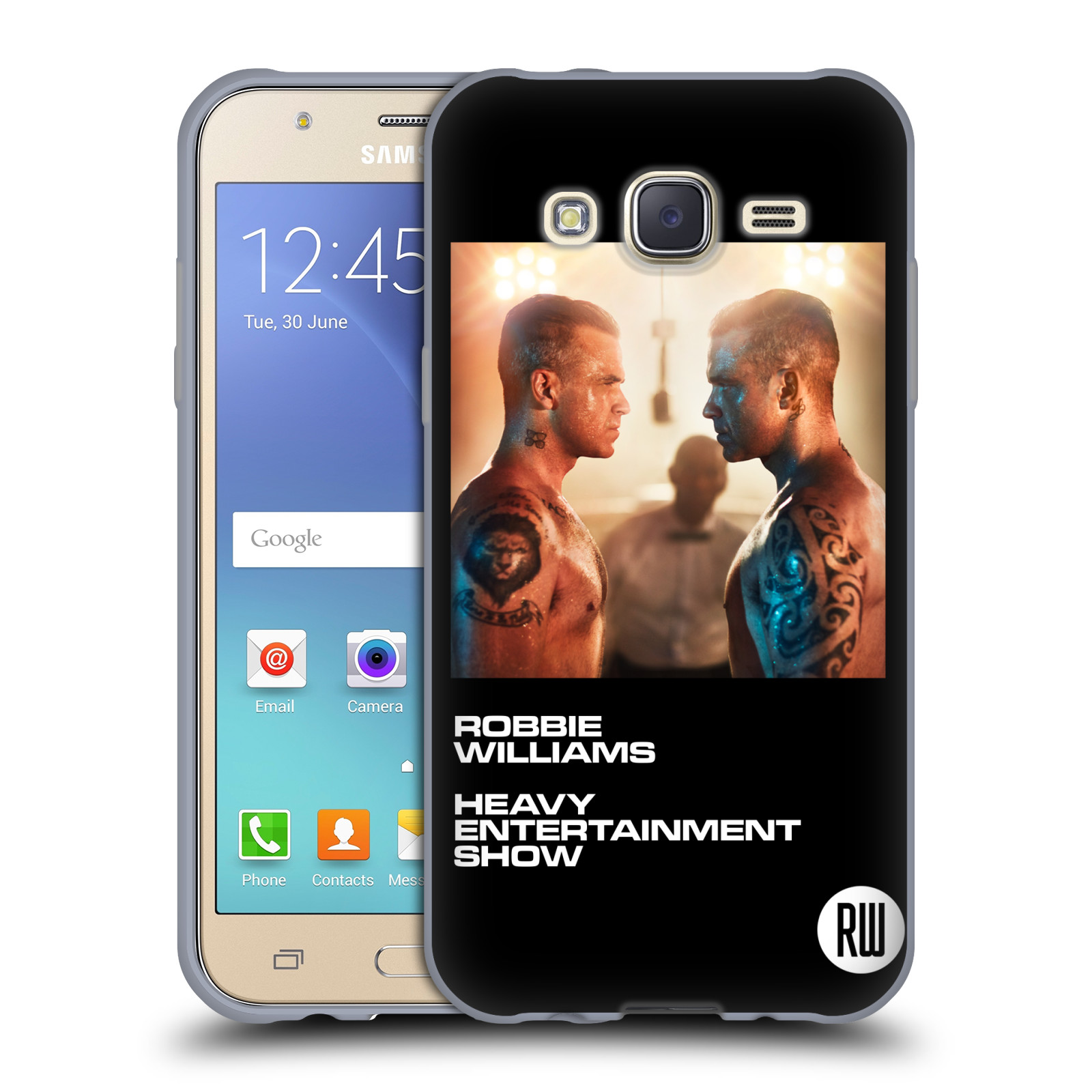 HEAD CASE silikonový obal na mobil Samsung Galaxy J5 2015 (J500) zpěvák Robbie Williams souboj