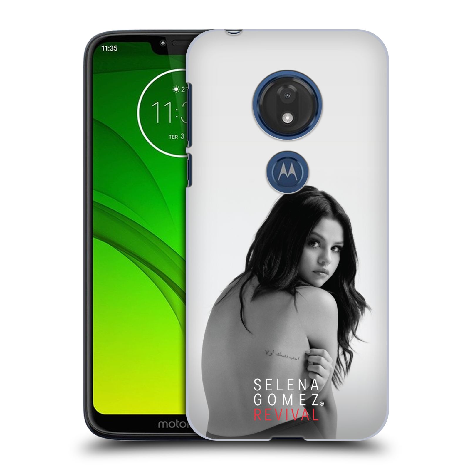 Pouzdro na mobil Motorola Moto G7 Play Zpěvačka Selena Gomez foto Revival zadní strana
