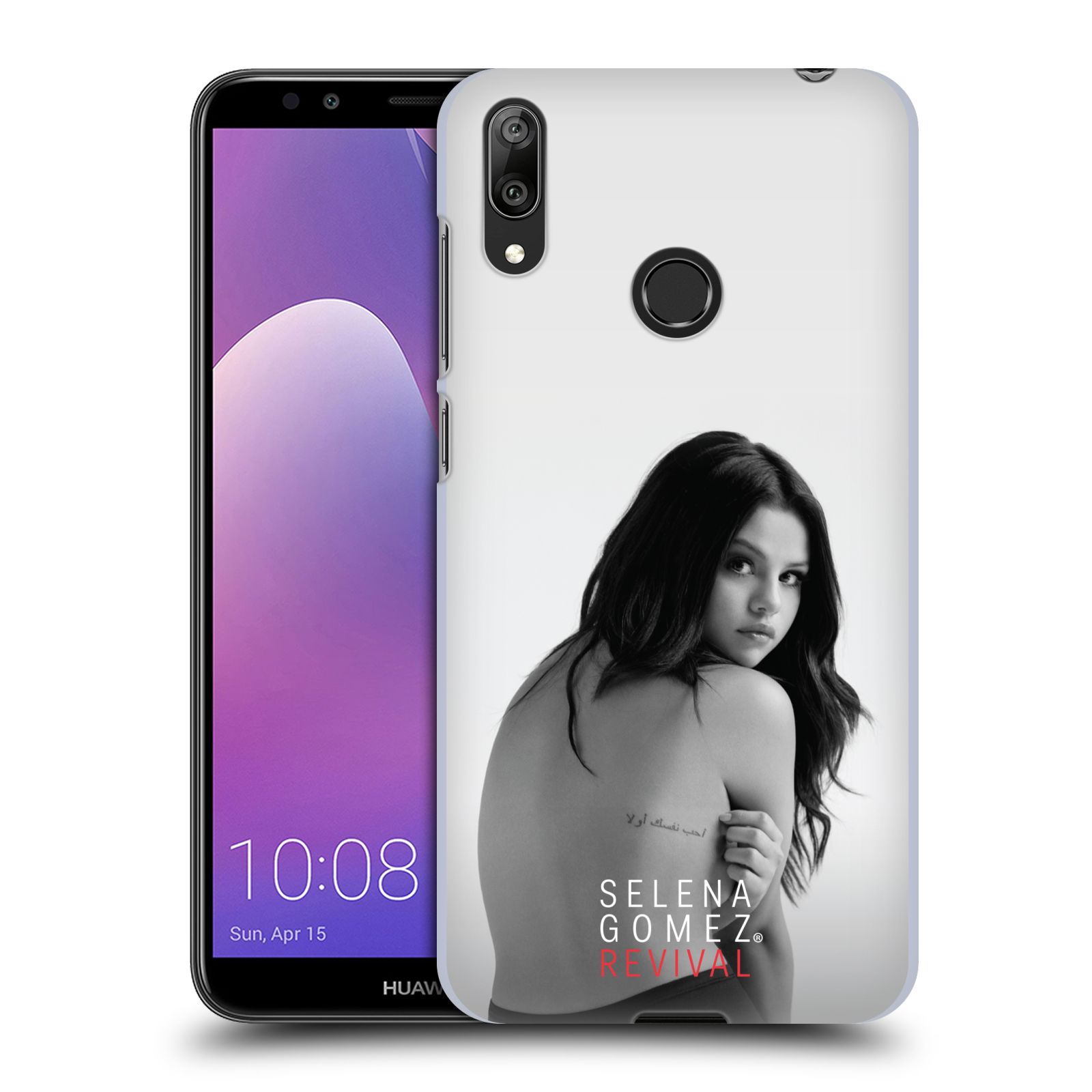 Pouzdro na mobil Huawei Y7 2019 - Head Case - Zpěvačka Selena Gomez foto Revival zadní strana