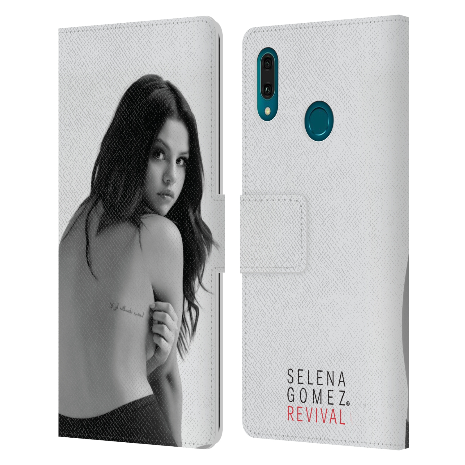 Pouzdro na mobil Huawei Y9 2019 - Head Case - Selena Gomez - foto pohled