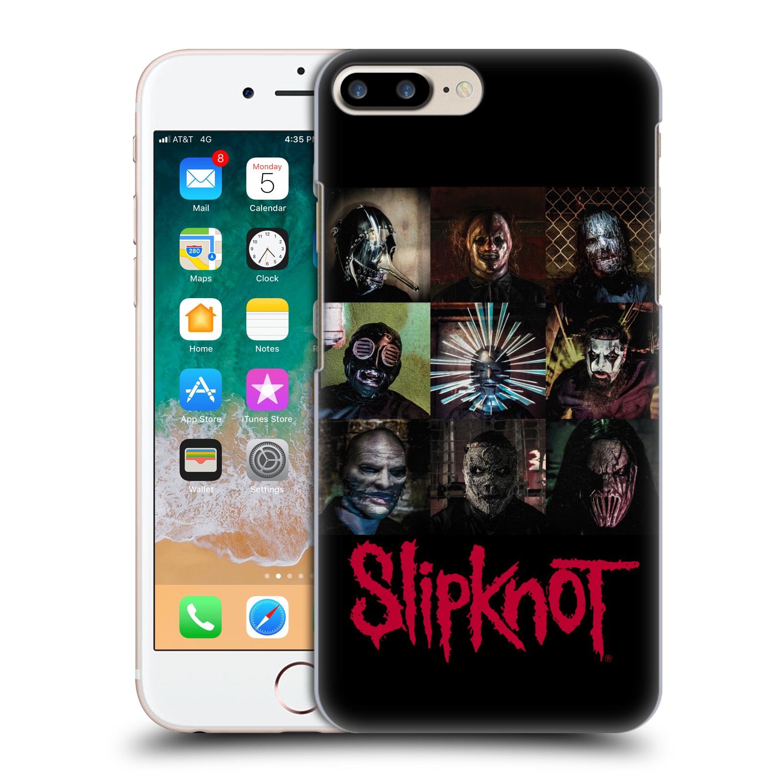 Zadní obal pro mobil Apple Iphone 7+ /  8+ - HEAD CASE - Metal kapela Slipknot