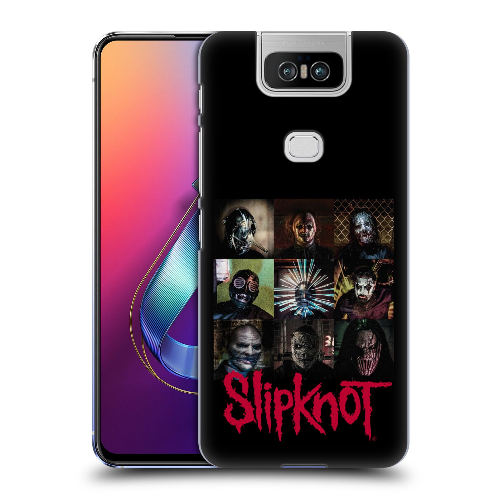 Pouzdro na mobil Asus Zenfone 6 ZS630KL - HEAD CASE - hudební skupina Slipknot logo velké