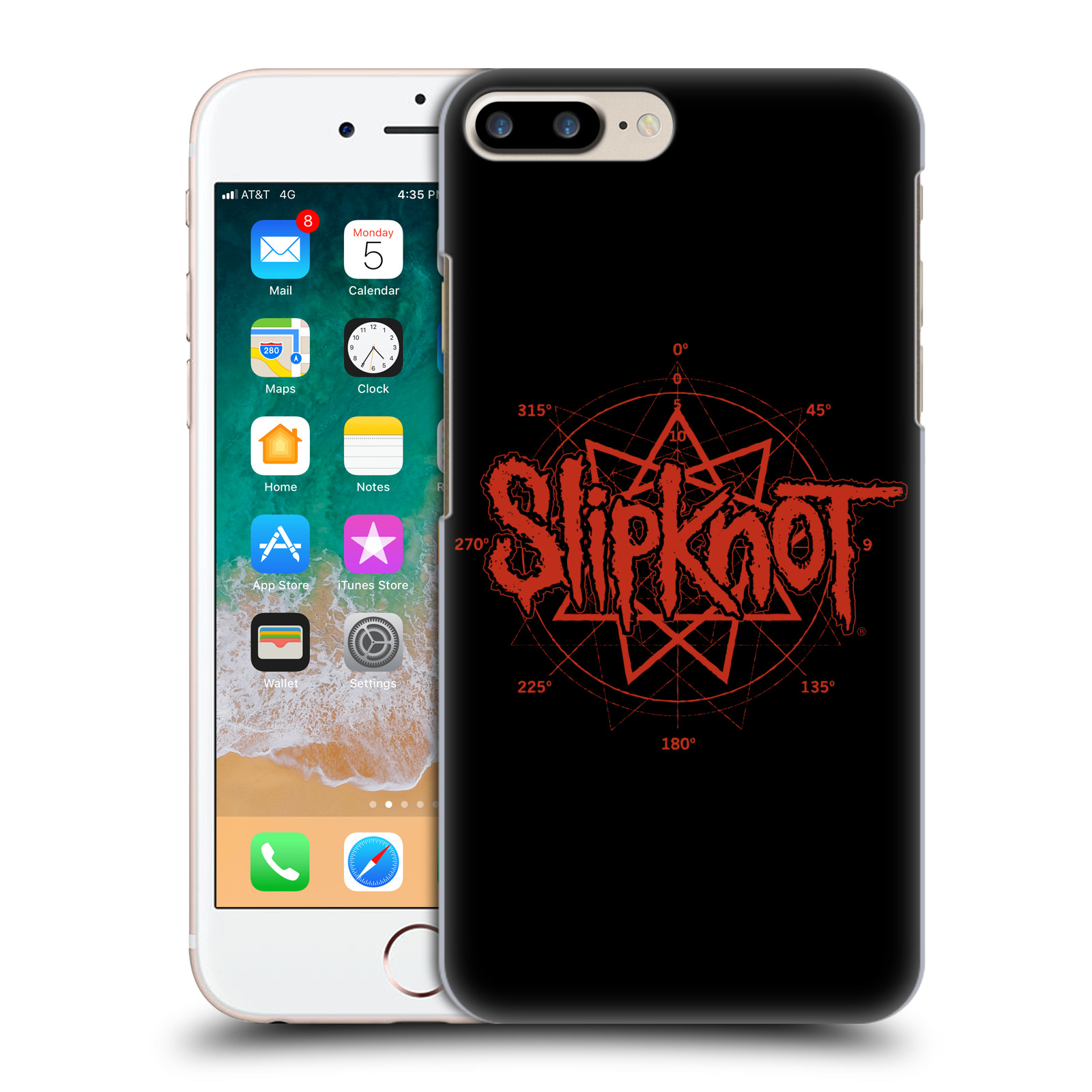 Plastové pouzdro pro mobil Apple Iphone 8 PLUS hudební skupina Slipknot logo
