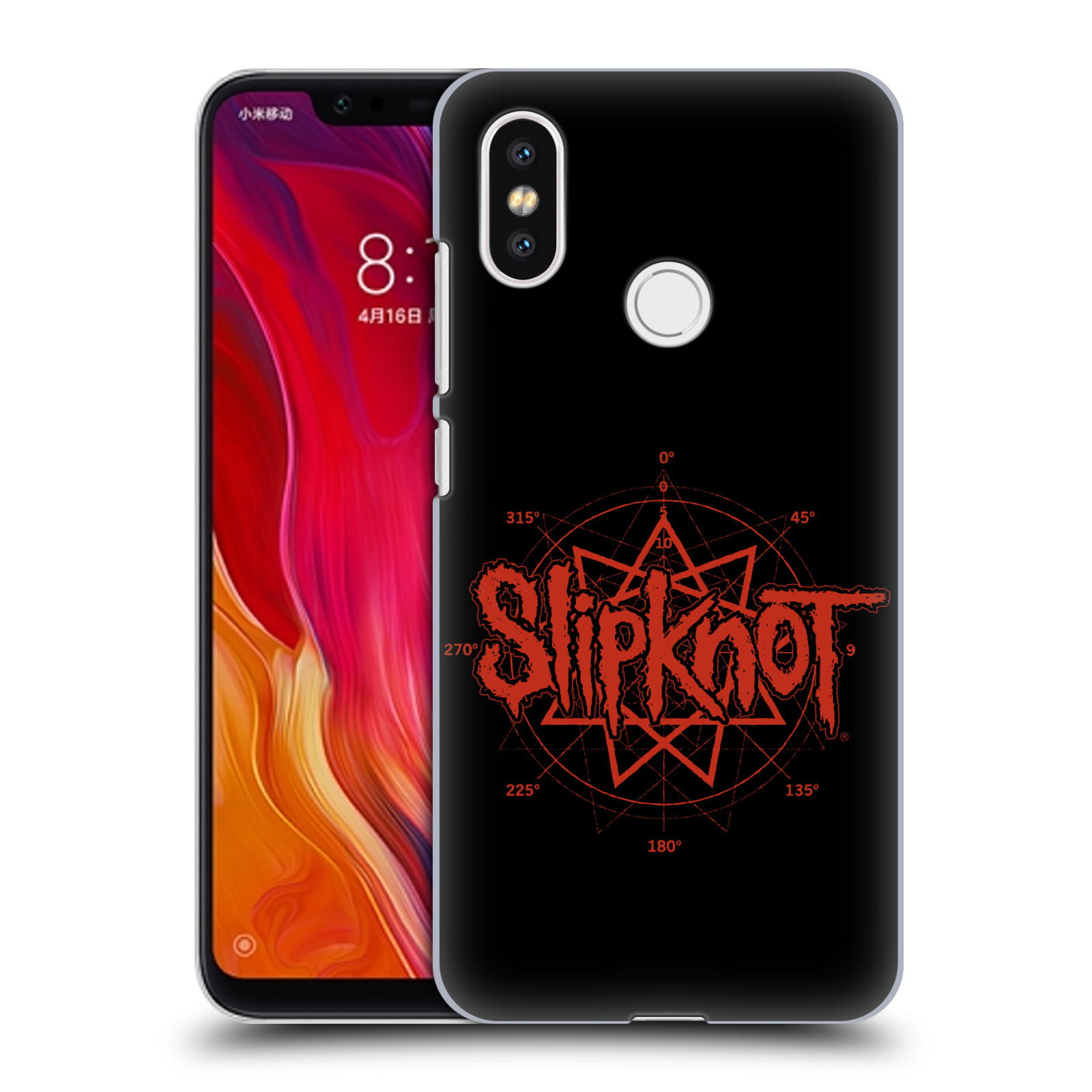 HEAD CASE plastový obal na mobil Xiaomi Mi 8 hudební skupina Slipknot logo