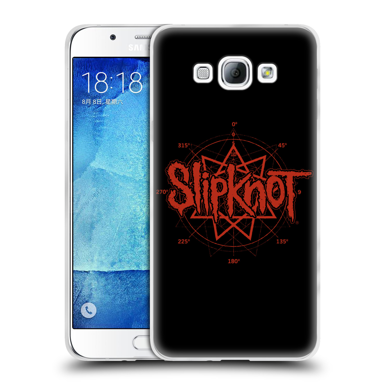 HEAD CASE silikonový obal na mobil Samsung Galaxy A8 2015 hudební skupina Slipknot logo