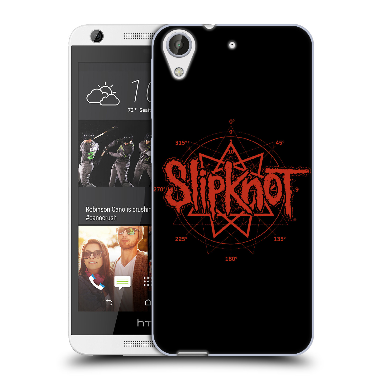 HEAD CASE silikonový obal na mobil HTC Desire 626 hudební skupina Slipknot logo
