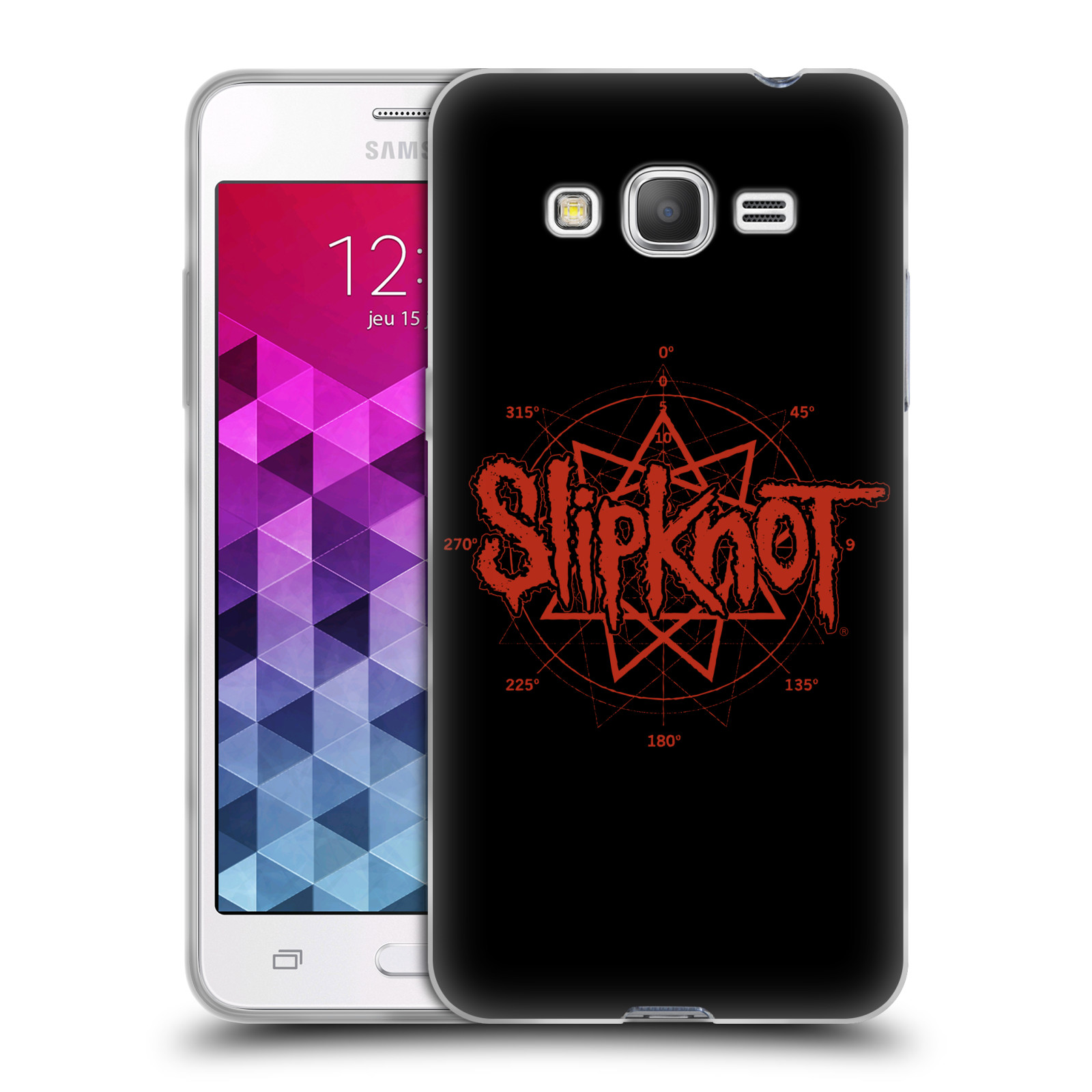 HEAD CASE silikonový obal na mobil Samsung Galaxy Grand Prime hudební skupina Slipknot logo