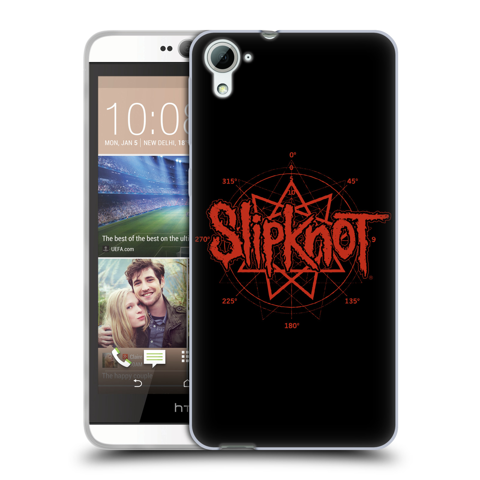 HEAD CASE silikonový obal na mobil HTC Desire 826 hudební skupina Slipknot logo