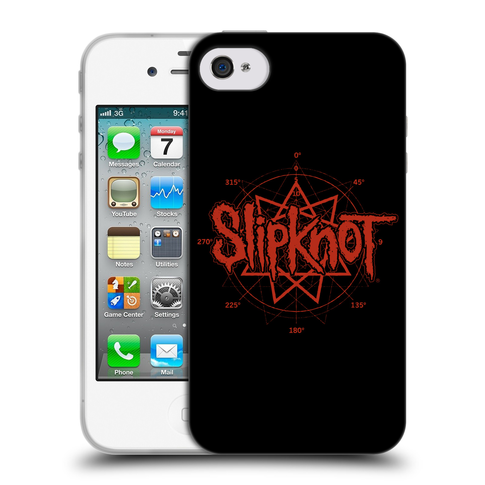 HEAD CASE silikonový obal na mobil Apple Iphone 4/4S hudební skupina Slipknot logo