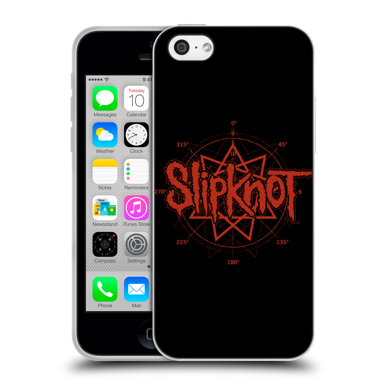 HEAD CASE silikonový obal na mobil Apple Iphone 5C hudební skupina Slipknot logo
