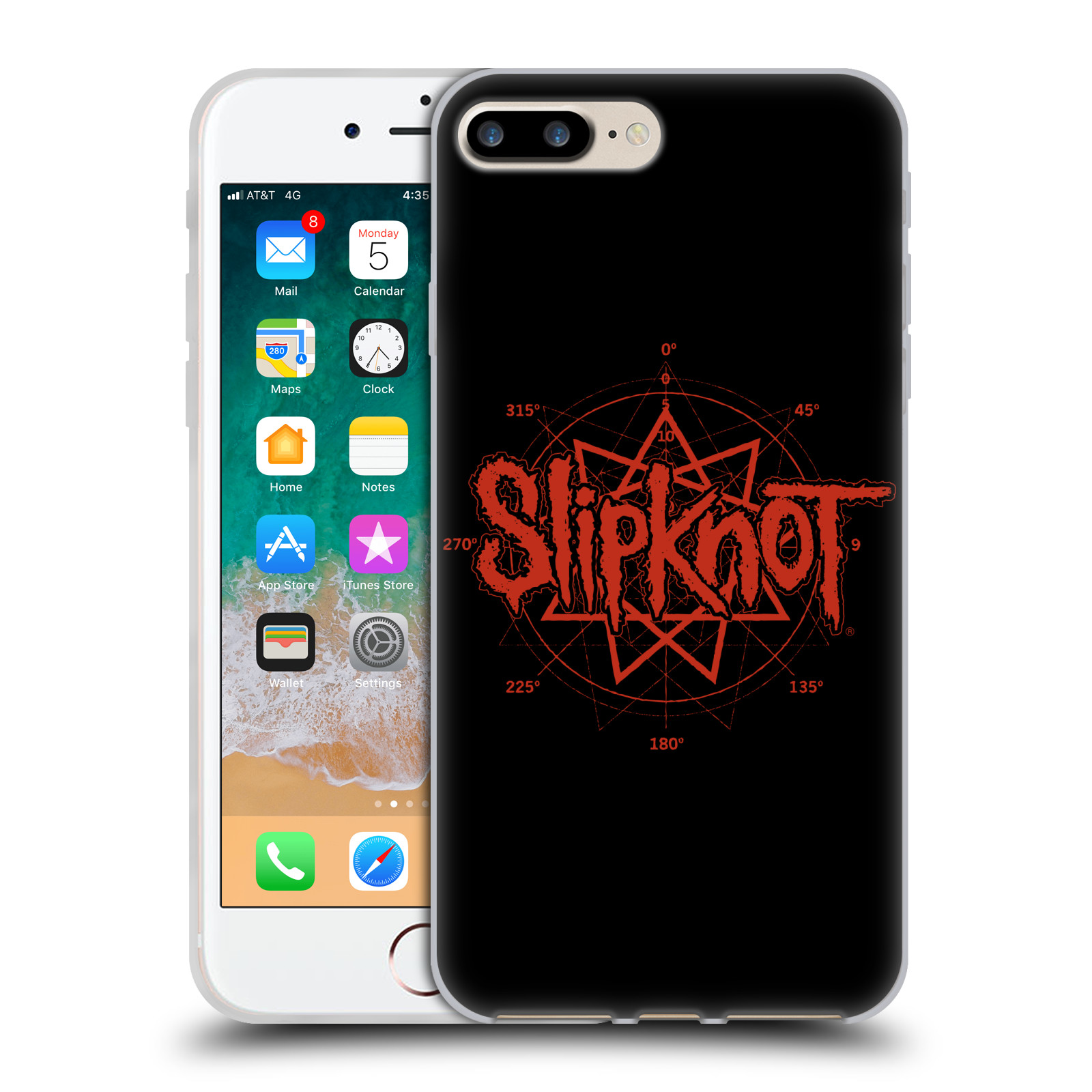 HEAD CASE silikonový obal na mobil Apple Iphone 7 PLUS hudební skupina Slipknot logo