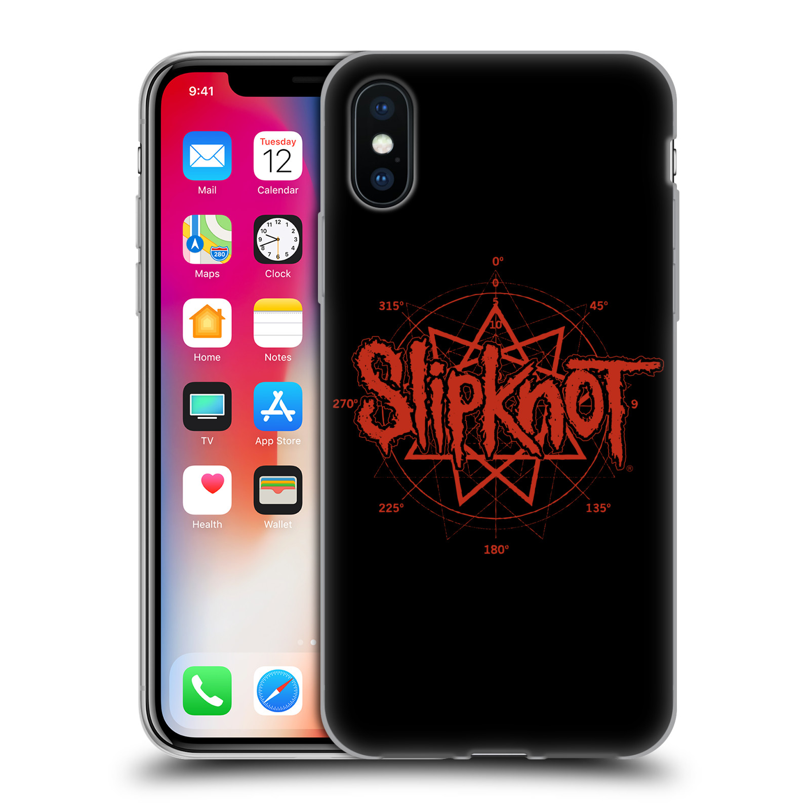 HEAD CASE silikonový obal na mobil Apple Iphone X hudební skupina Slipknot logo