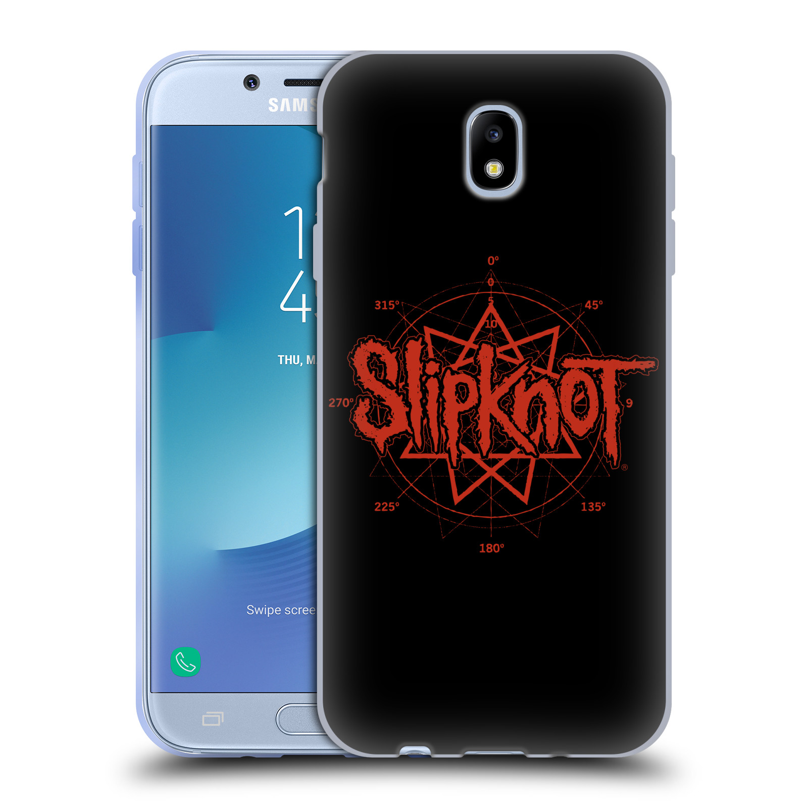 HEAD CASE silikonový obal na mobil Samsung Galaxy J7 2017 hudební skupina Slipknot logo
