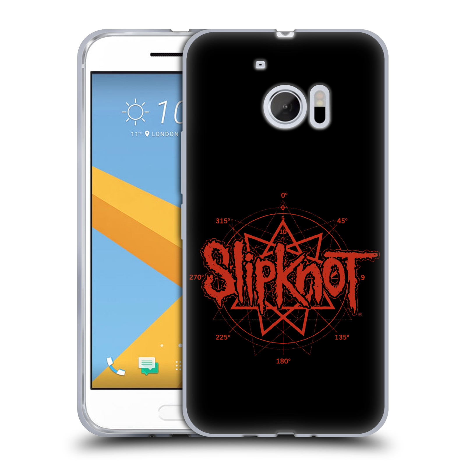 HEAD CASE silikonový obal na mobil HTC 10 hudební skupina Slipknot logo