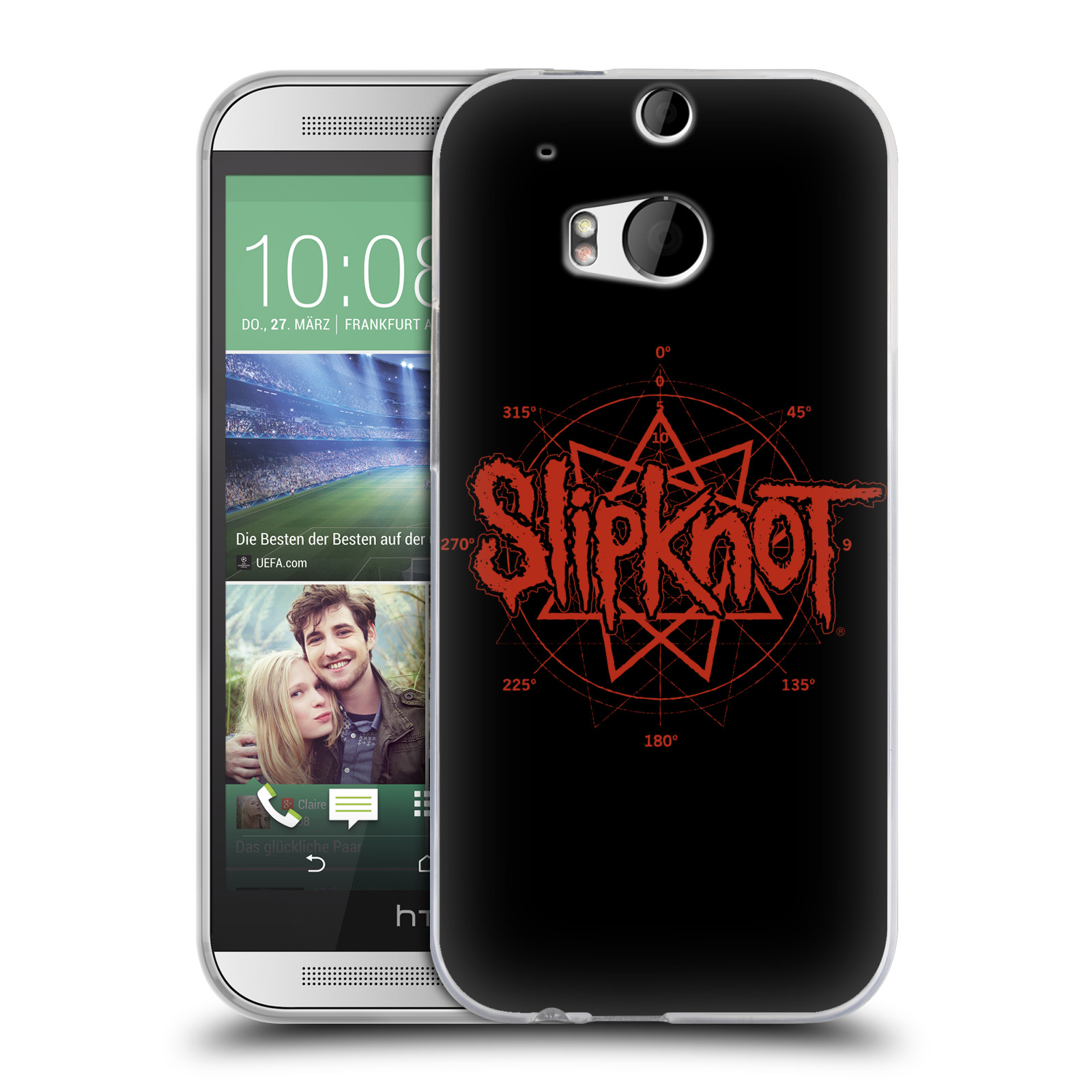HEAD CASE silikonový obal na mobil HTC one M8 / M8s hudební skupina Slipknot logo