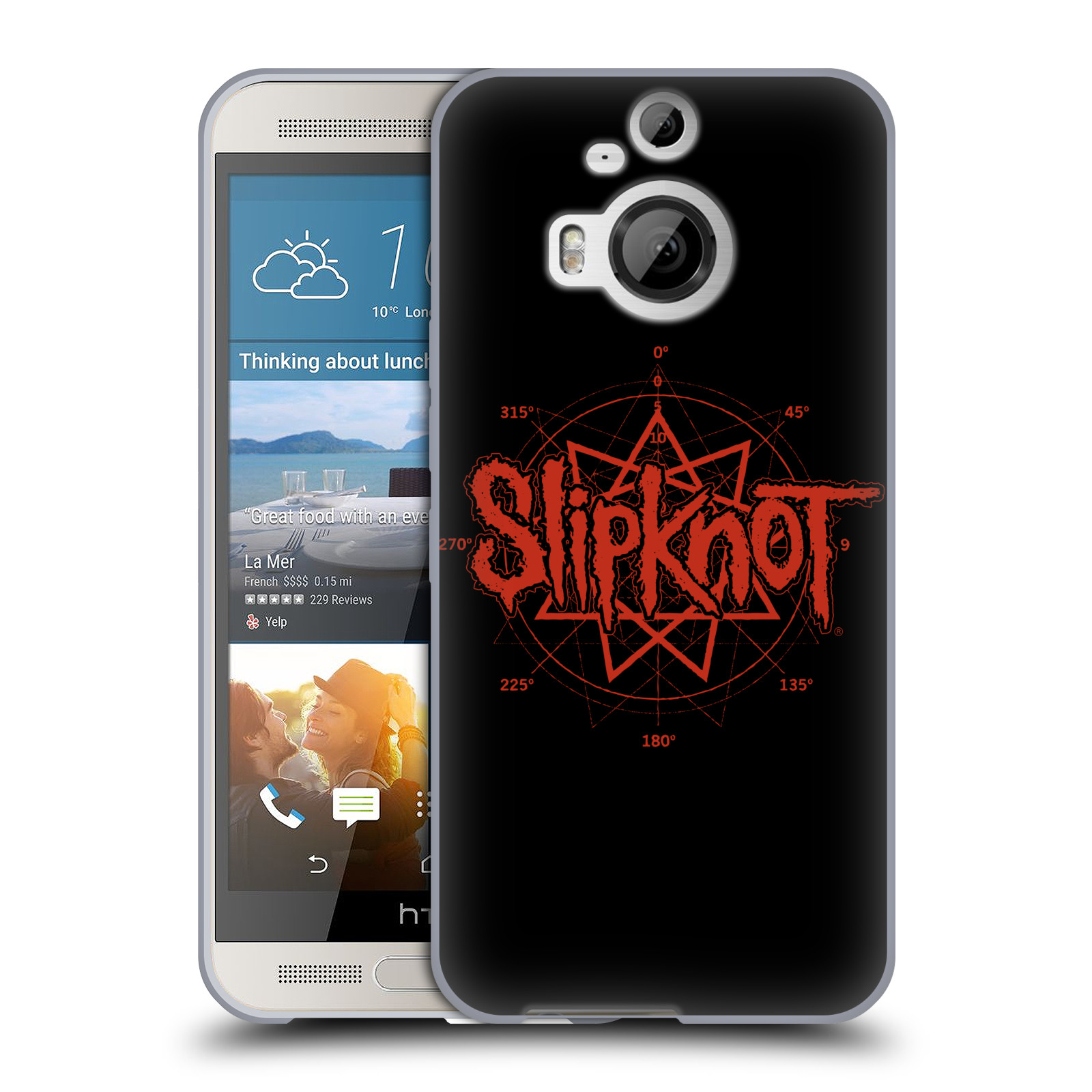 HEAD CASE silikonový obal na mobil HTC One M9 PLUS hudební skupina Slipknot logo