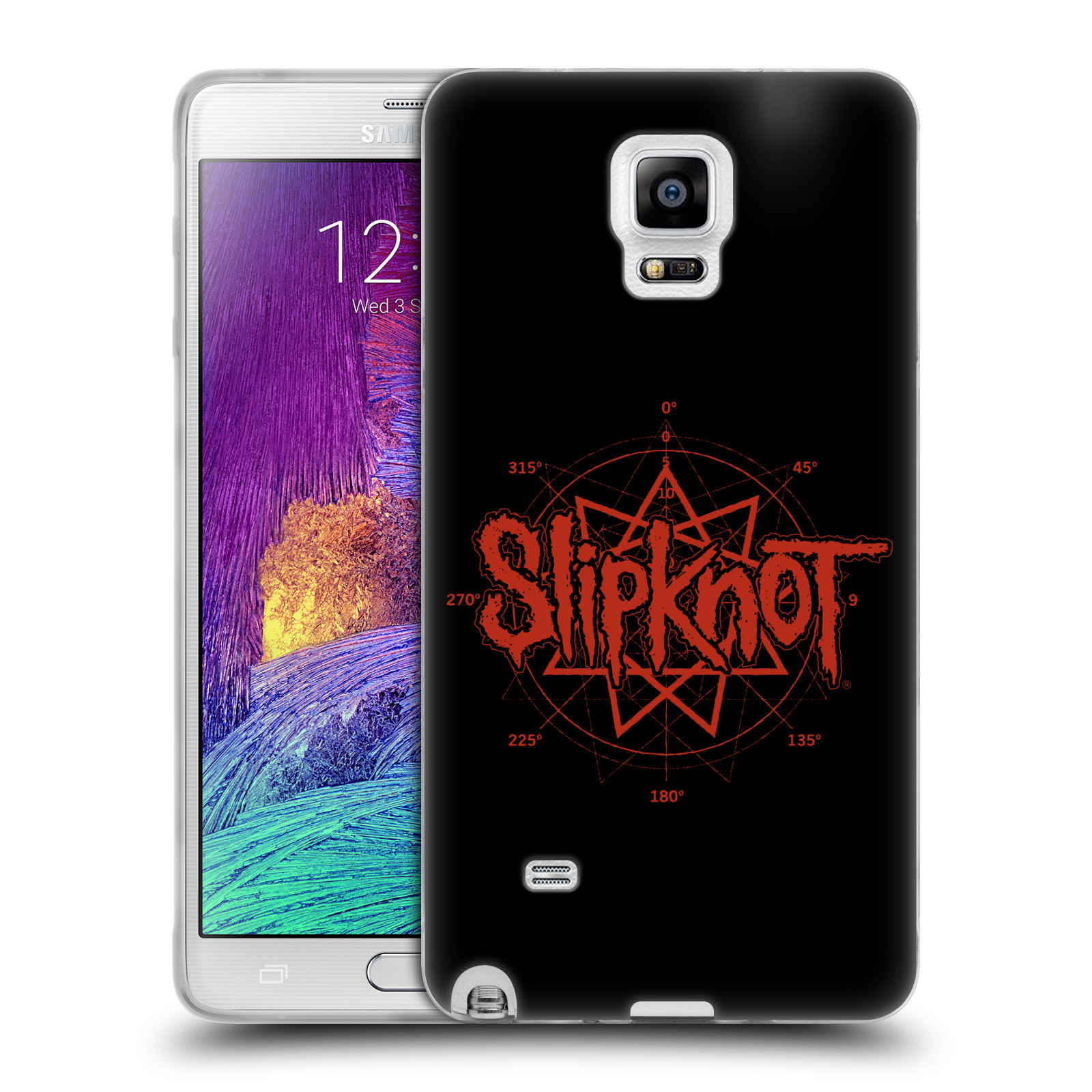 HEAD CASE silikonový obal na mobil Samsung Galaxy Note 4 hudební skupina Slipknot logo